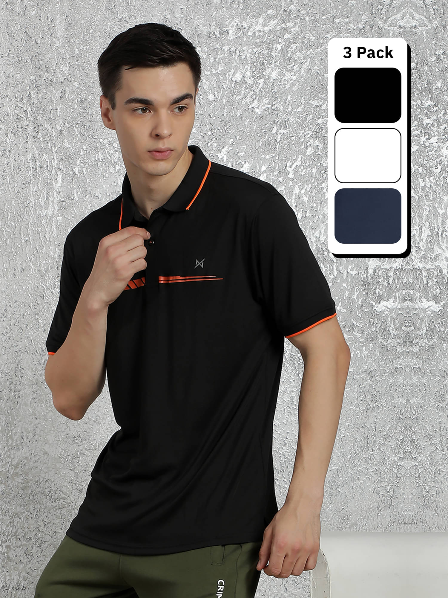     			Force NXT Multicolor Polyester Regular Fit Men's Sports Polo T-Shirt ( Pack of 3 )