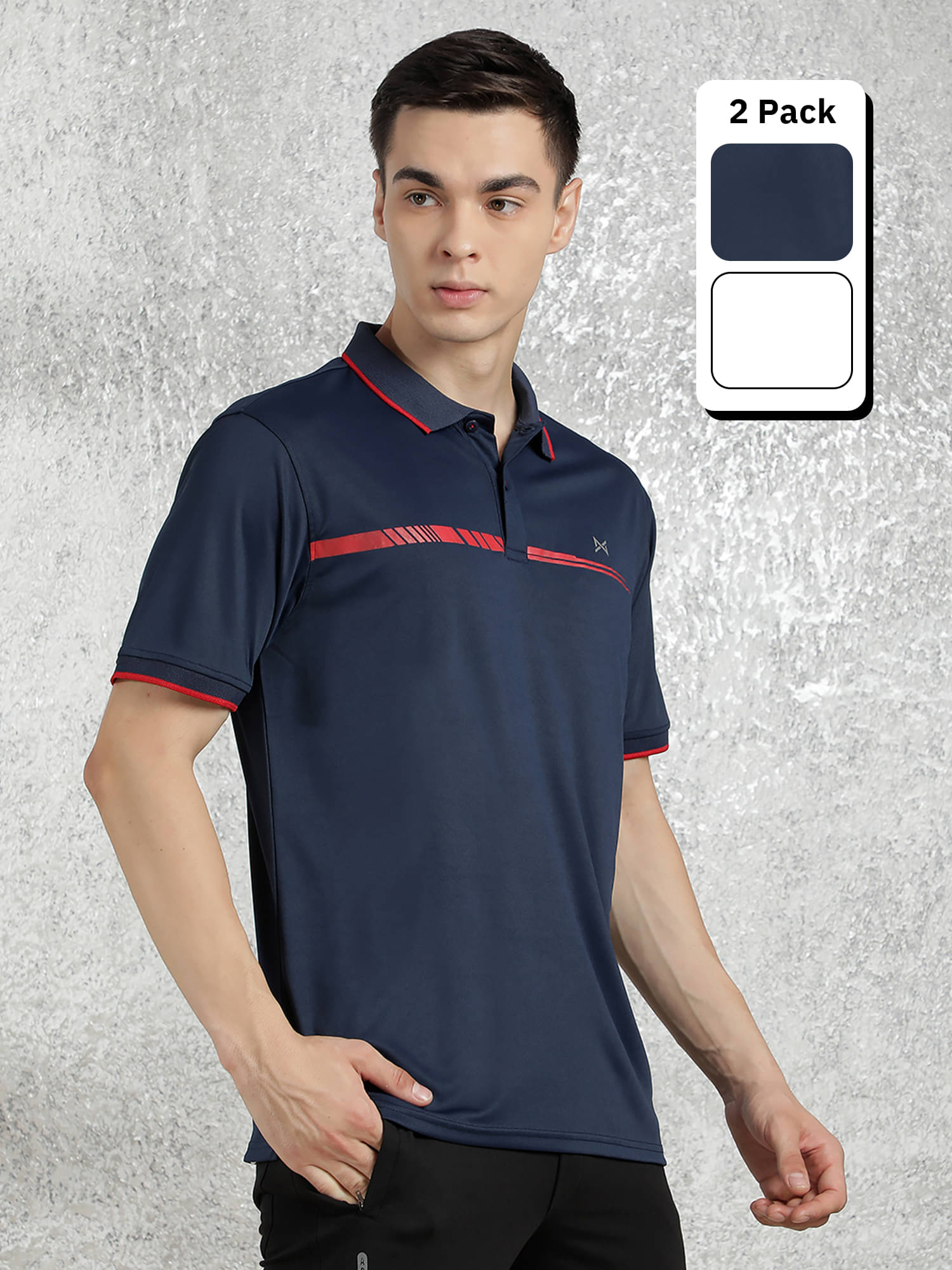 Force NXT Multicolor Polyester Regular Fit Men's Sports Polo T-Shirt ( Pack of 2 ) Force NXT Multicolor Polyester Regular Fit Men's Sports Polo T-Shirt ( Pack of 2 )