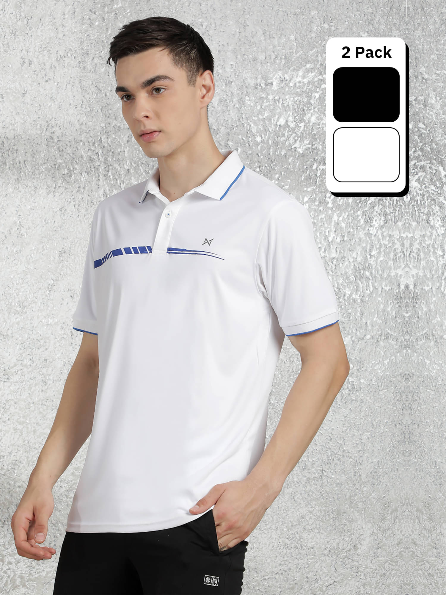     			Force NXT Multicolor Polyester Regular Fit Men's Sports Polo T-Shirt ( Pack of 2 )