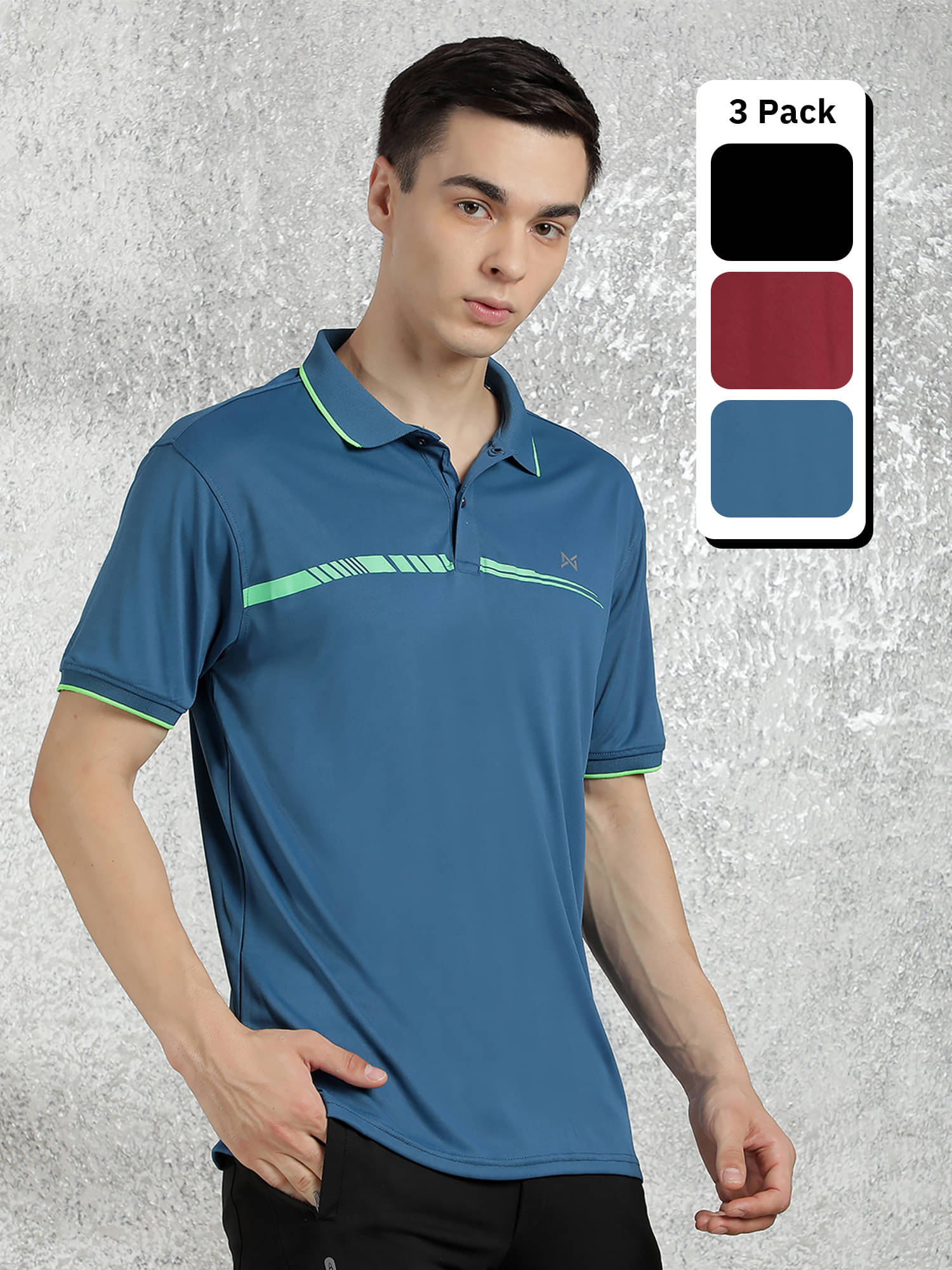 Force NXT Multicolor Polyester Regular Fit Men's Sports Polo T-Shirt ( Pack of 3 ) Force NXT Multicolor Polyester Regular Fit Men's Sports Polo T-Shirt ( Pack of 3 )