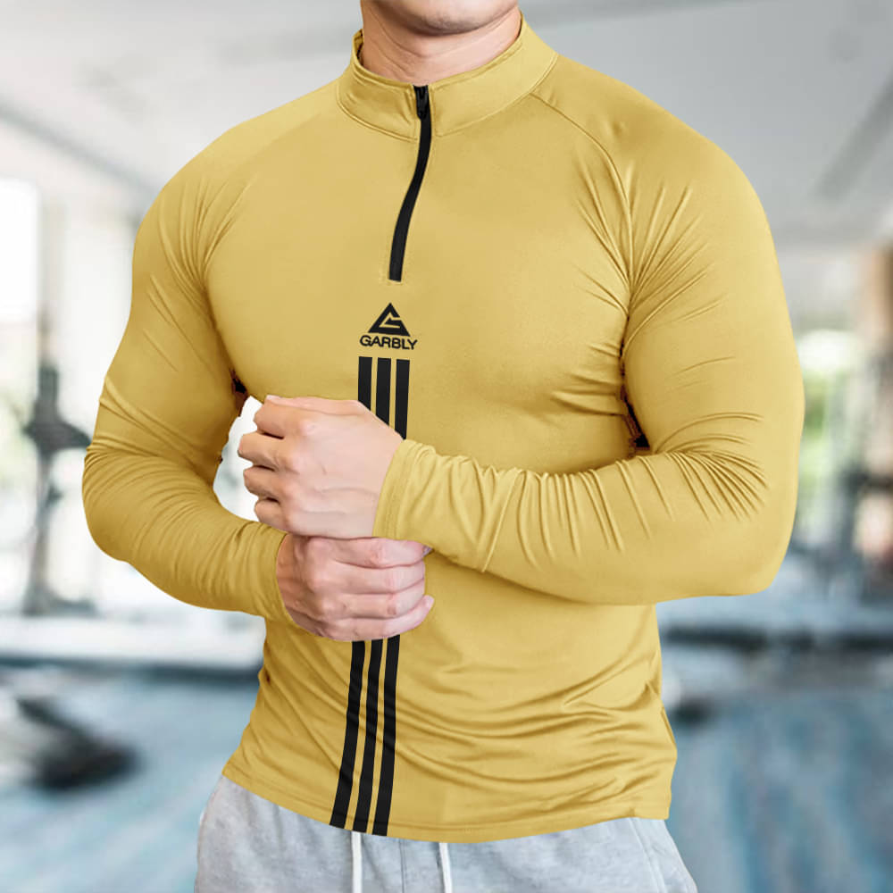 GARBLY Men Polyester Regular Fit Solid T-Shirt ( Yellow ) GARBLY Men Polyester Regular Fit Solid T-Shirt ( Yellow )