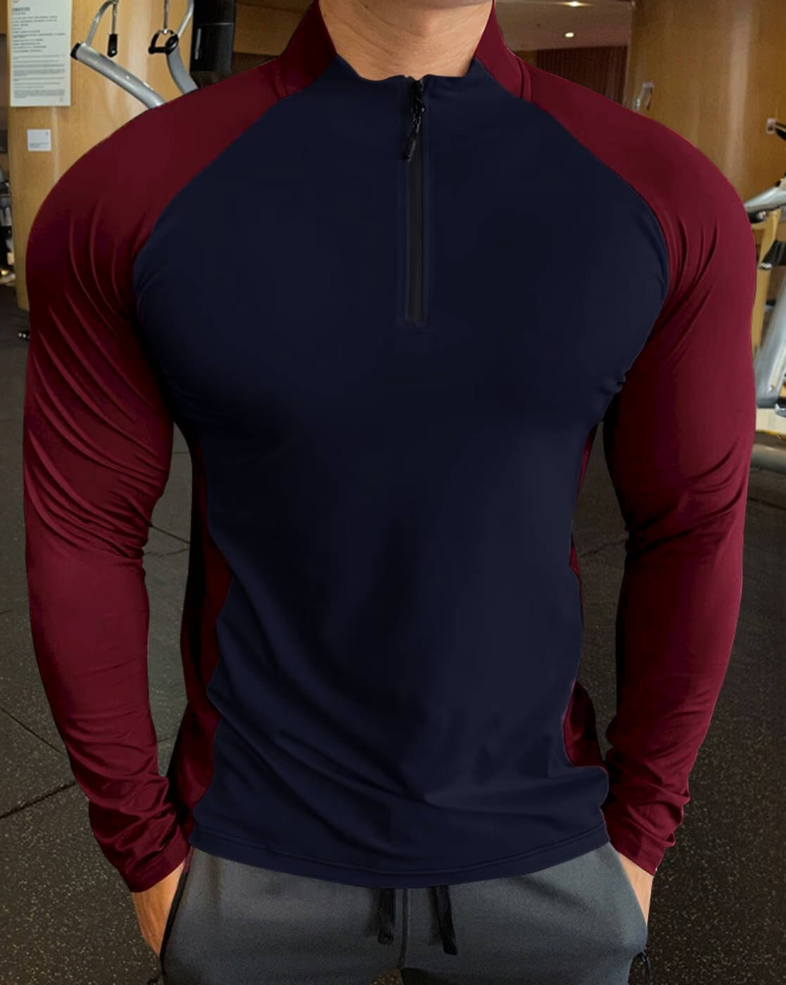 GARBLY Men Polyester Regular Fit Colorblock T-Shirt ( Maroon ) GARBLY Men Polyester Regular Fit Colorblock T-Shirt ( Maroon )