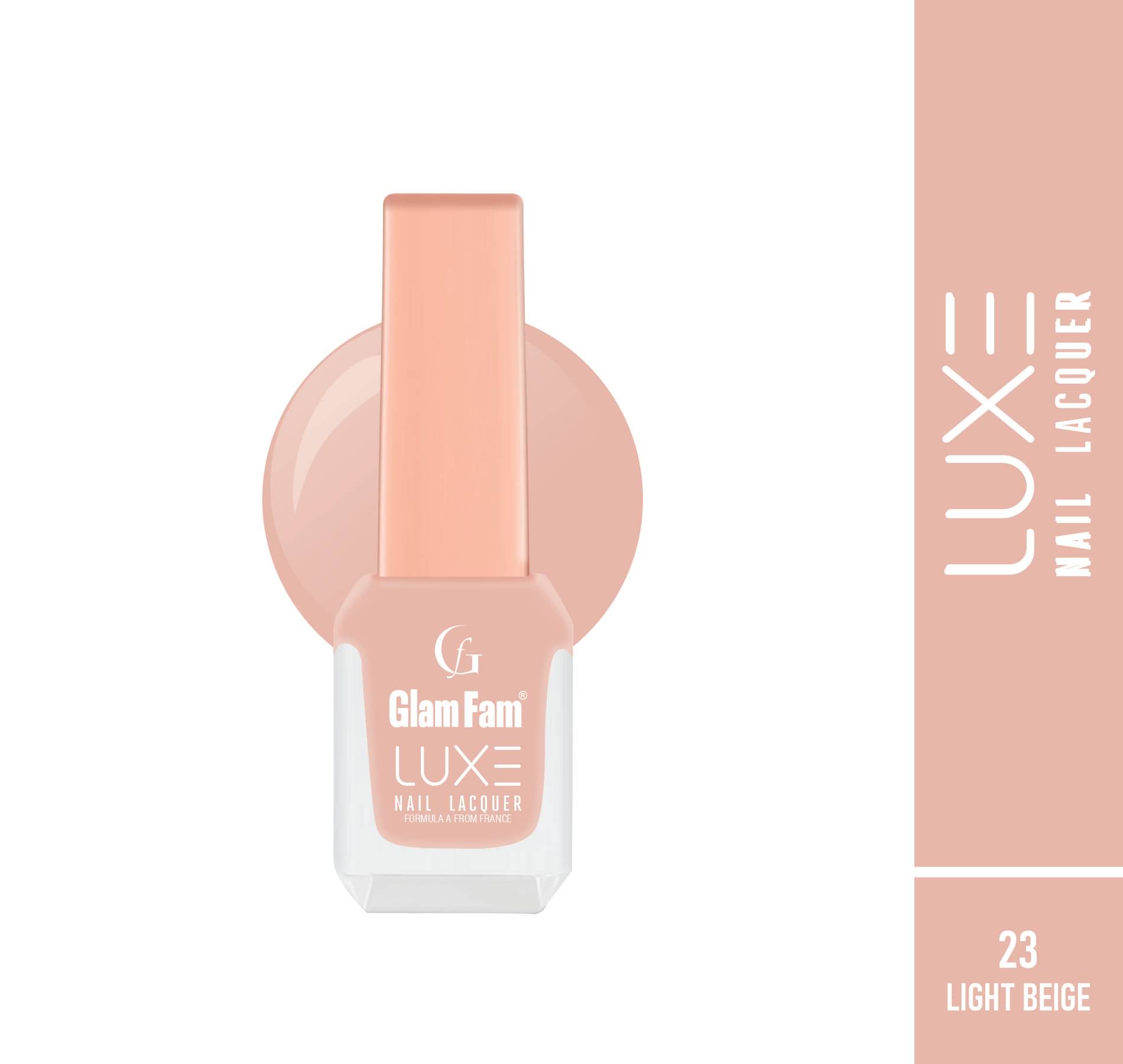     			GLAMFAM Beige Nail Polish 12 ( Pack of 1 )