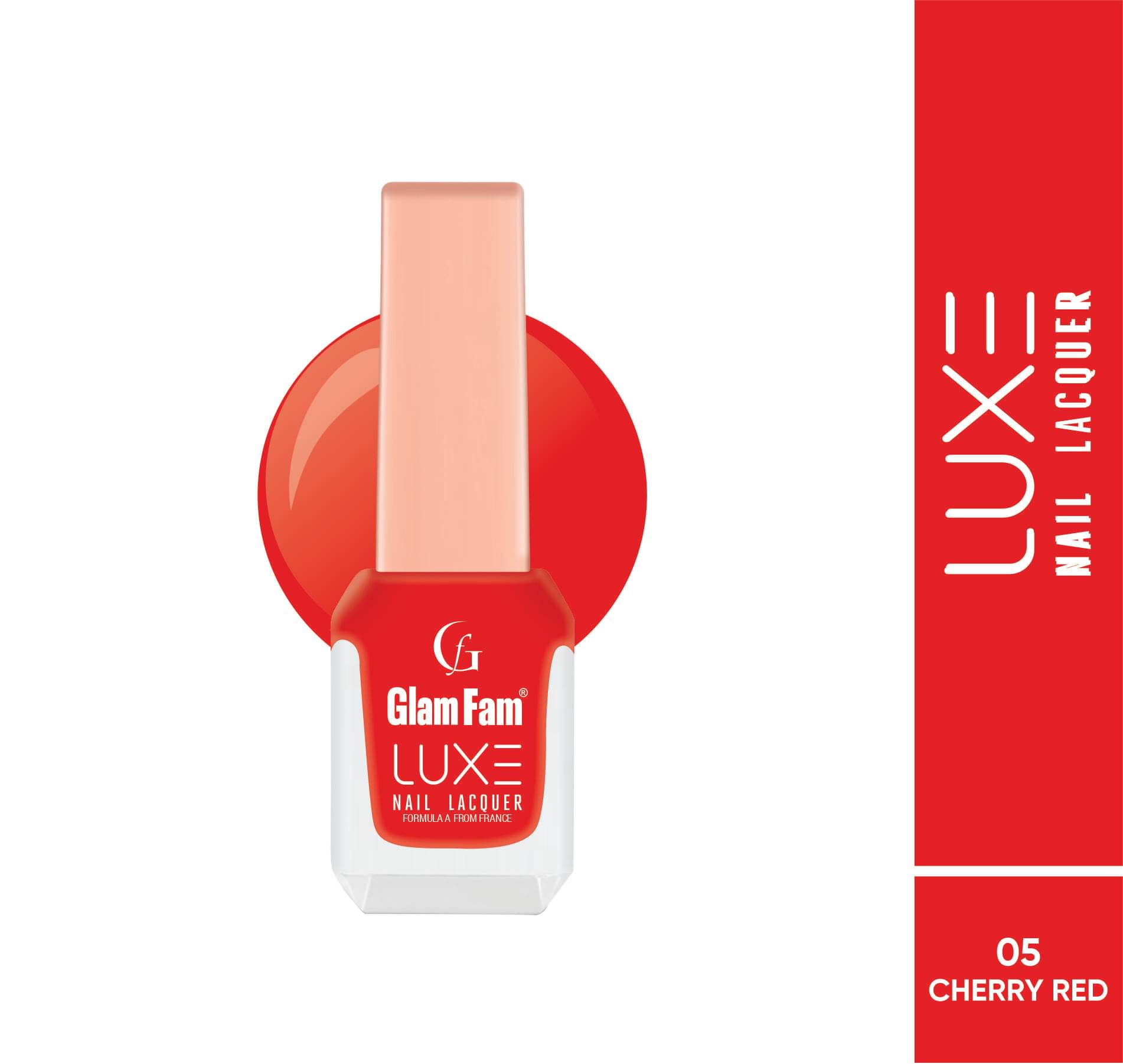     			GLAMFAM Red Nail Polish 12 ( Pack of 1 )