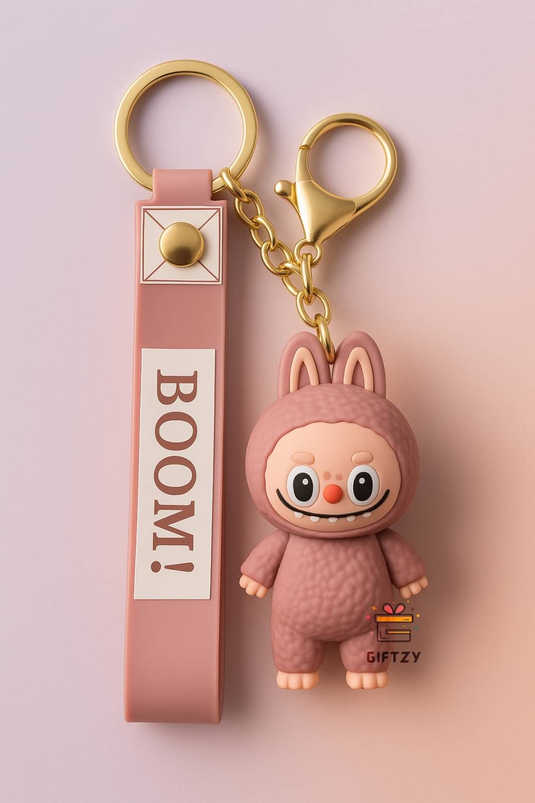 Cute Lavender Labubu Silicon Keyring For Boys & Girls Unique Bag Charm For Kids Gifting Key Chain     			Cute Lavender Labubu Silicon Keyring For Boys & Girls Unique Bag Charm For Kids Gifting Key Chain
