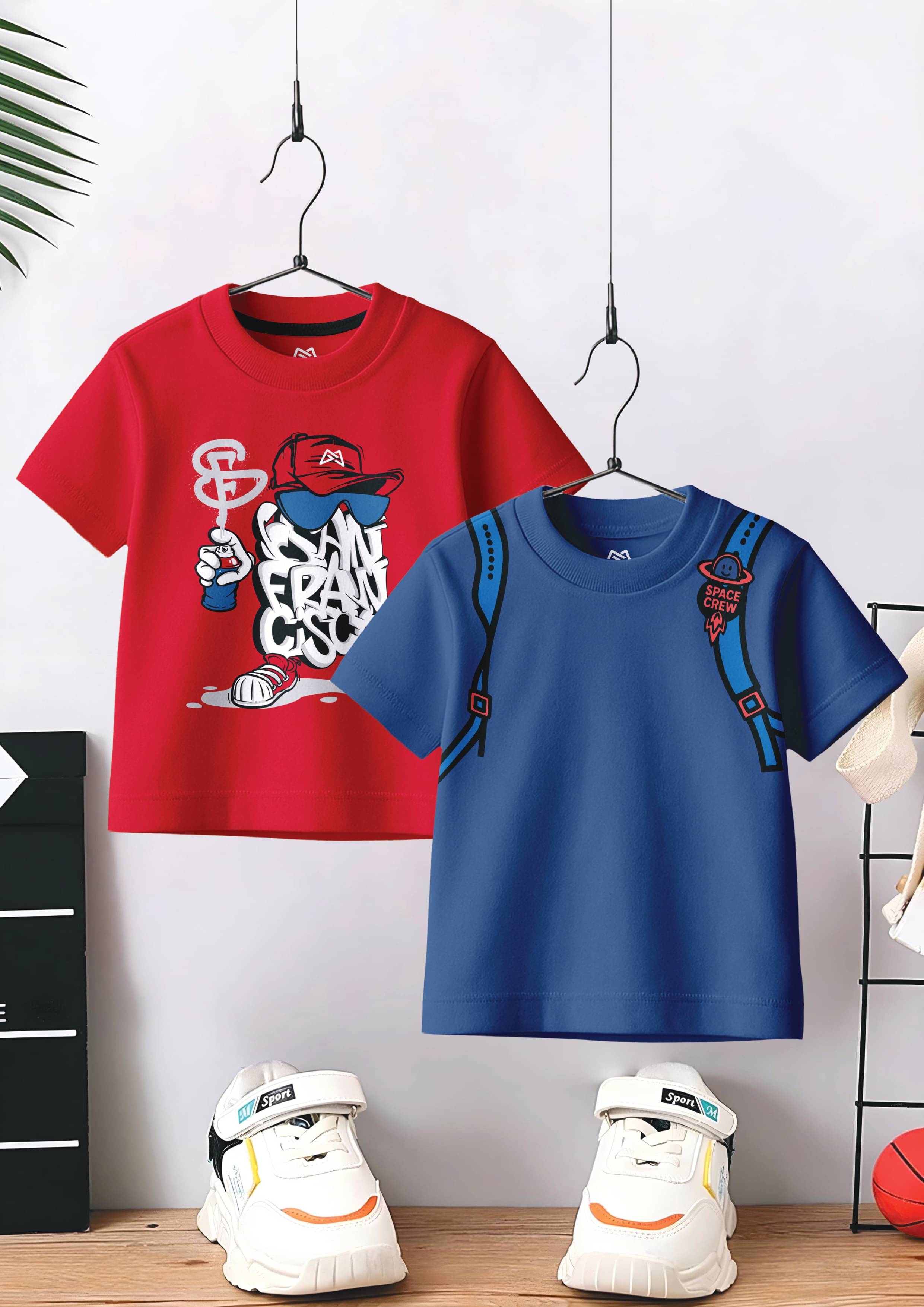     			Grandmax Pack of 2 Boys Cotton T-Shirt ( Multicolor )