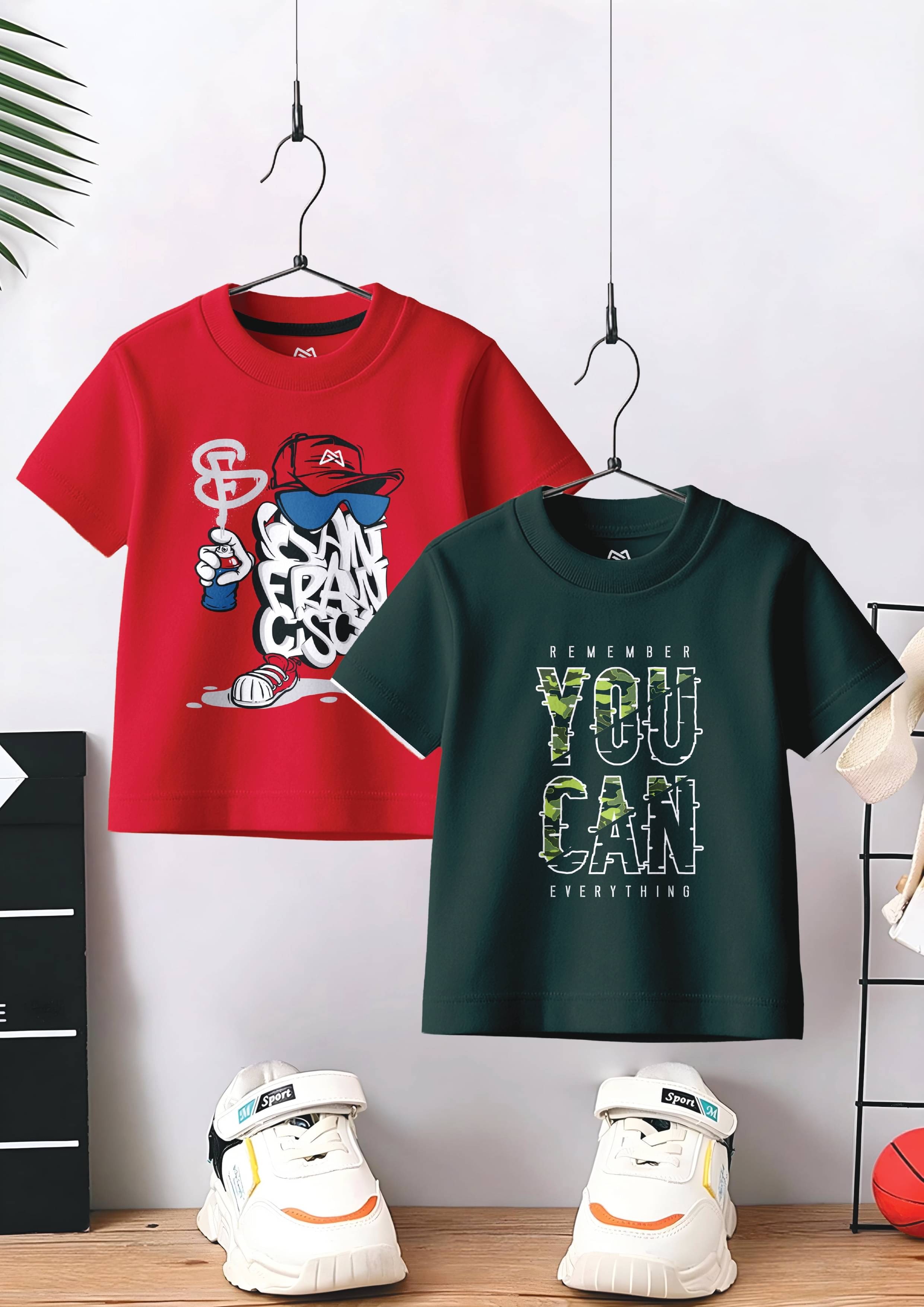     			Grandmax Pack of 2 Boys Cotton T-Shirt ( Multicolor )
