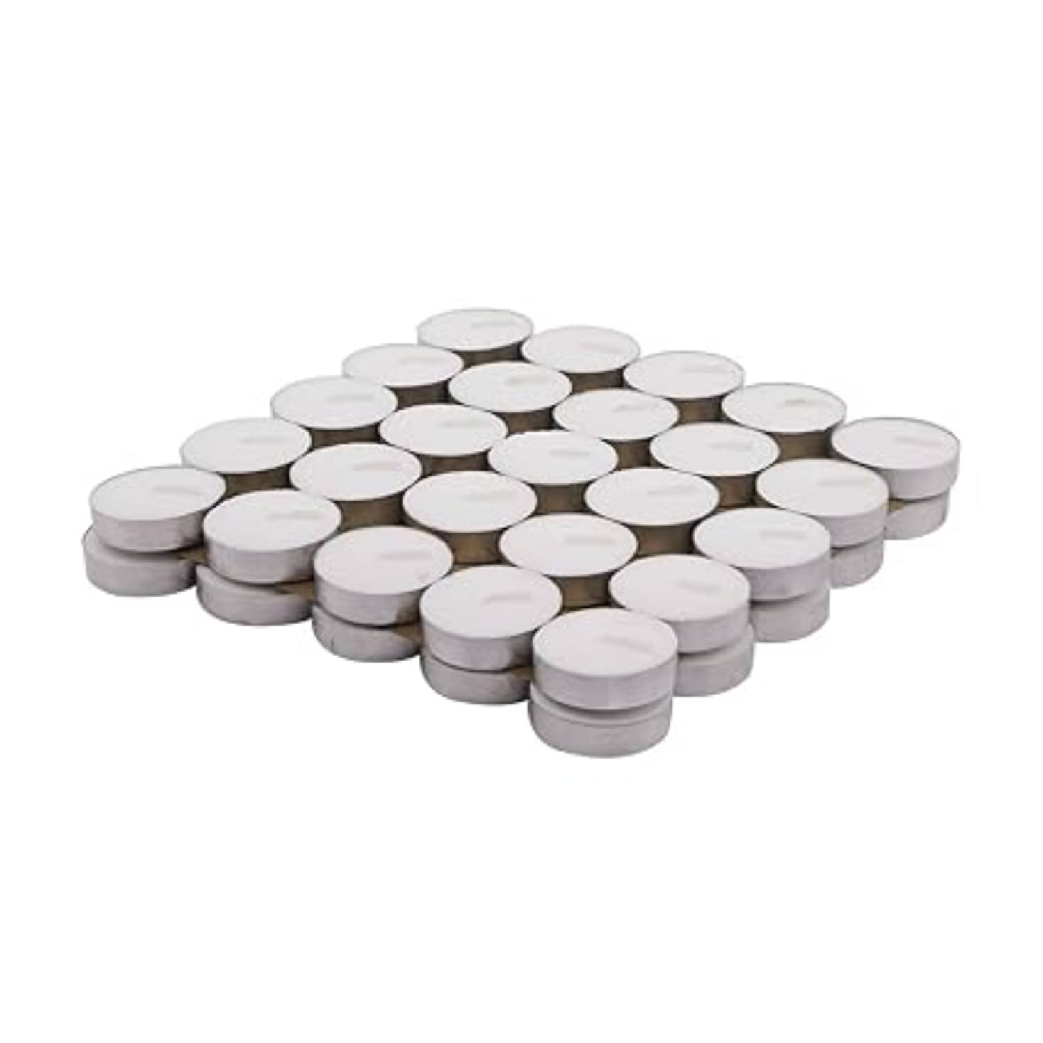     			HARSHLOVE White Wax Tea Light Candle 3 cm ( Pack of 100 )