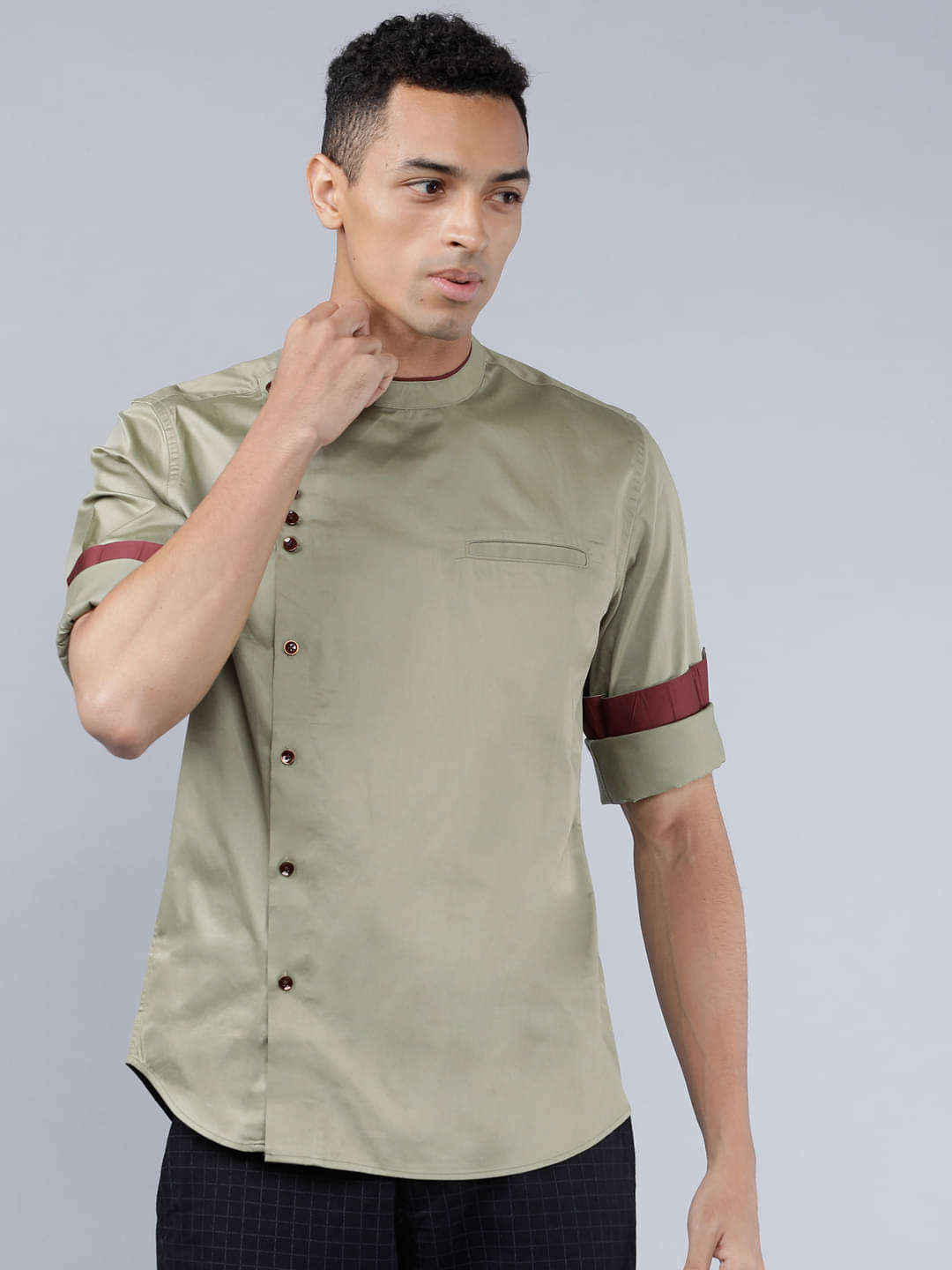     			Highlander 100% Cotton Regular Fit Solids Full Sleeves Men's Casual Shirt - Green ( Pack of 1 )