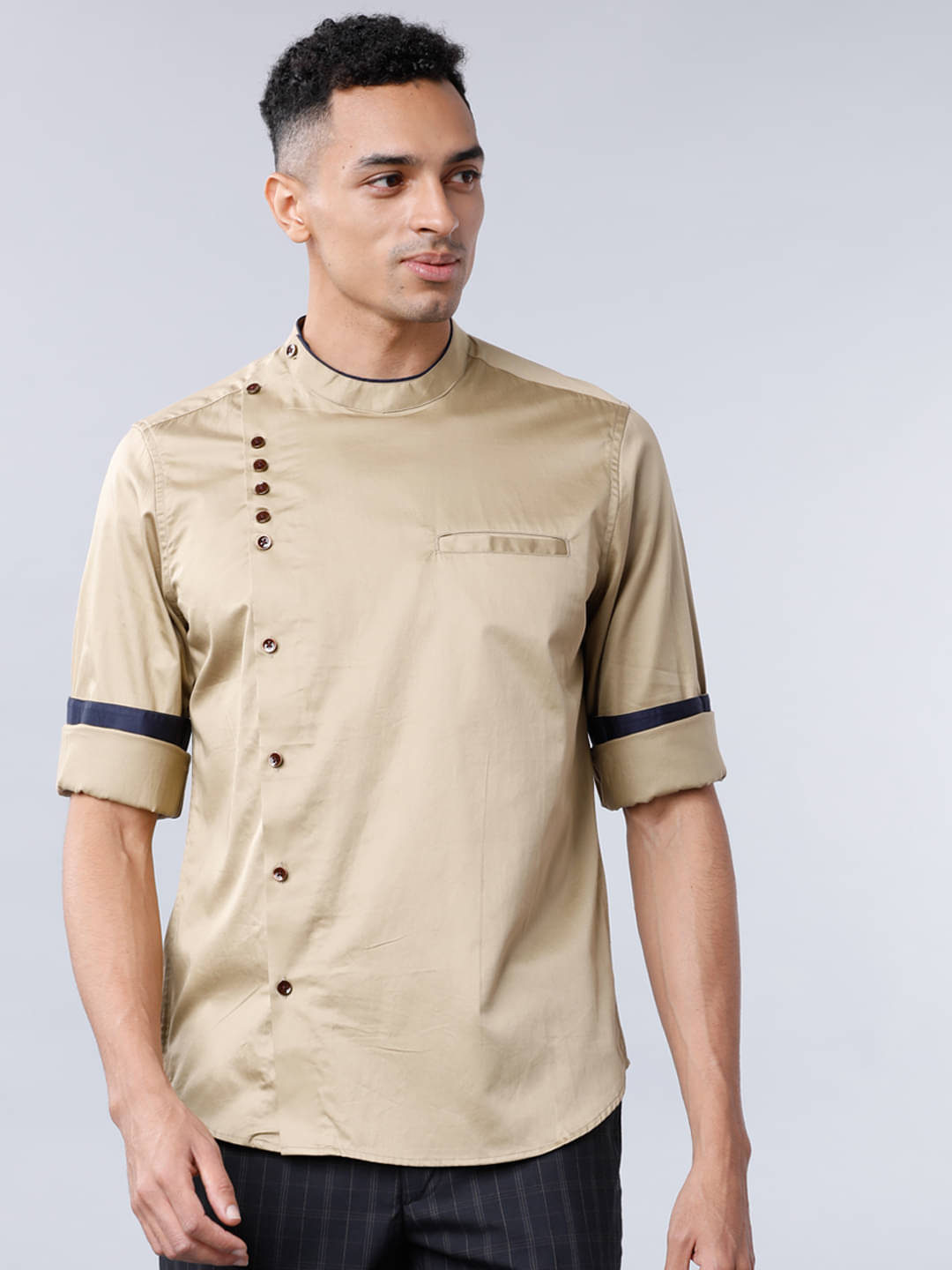    			Highlander 100% Cotton Regular Fit Solids Full Sleeves Men's Casual Shirt - Beige ( Pack of 1 )