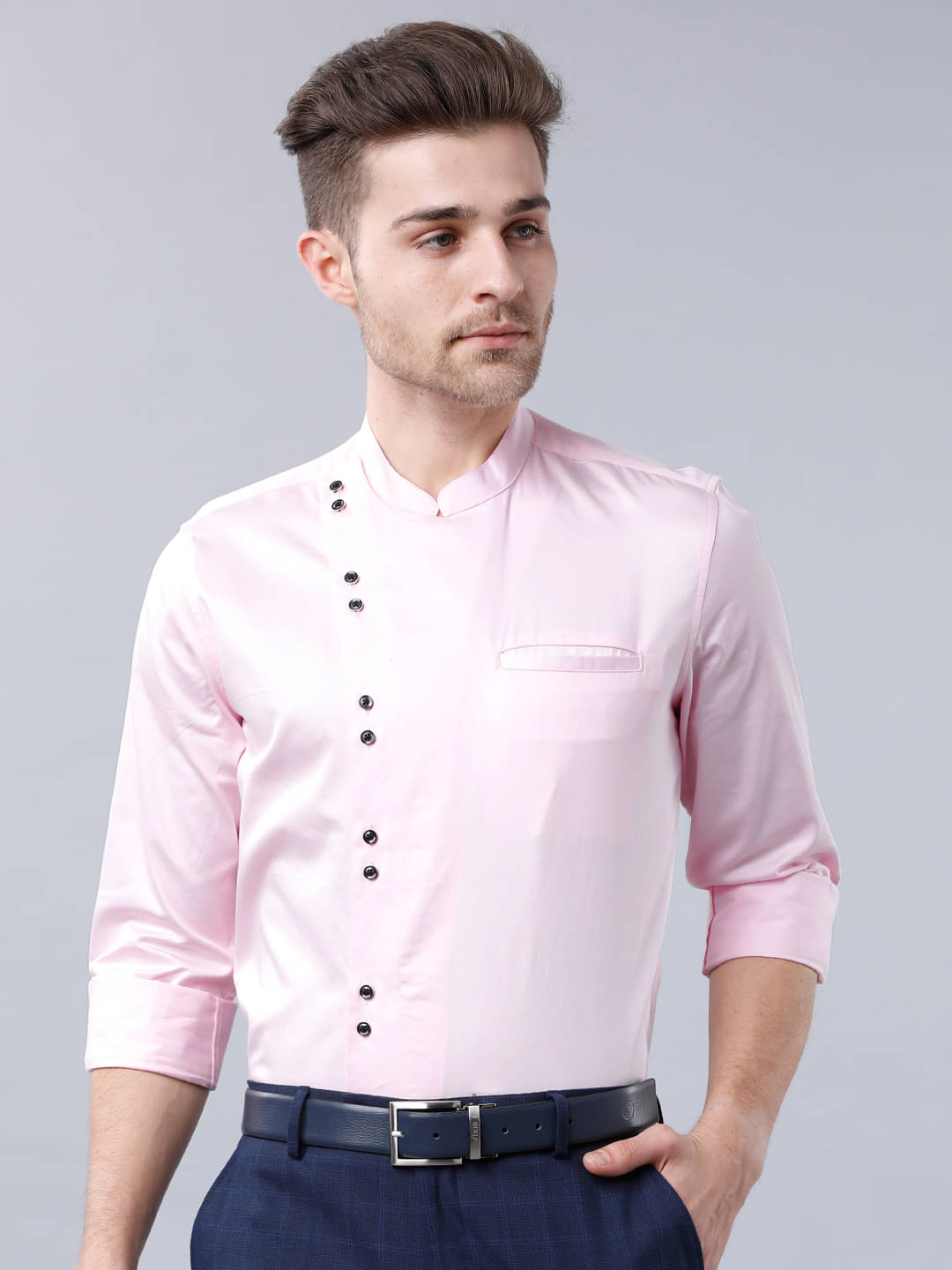     			Highlander 100% Cotton Regular Fit Solids Full Sleeves Men's Casual Shirt - Pink ( Pack of 1 )