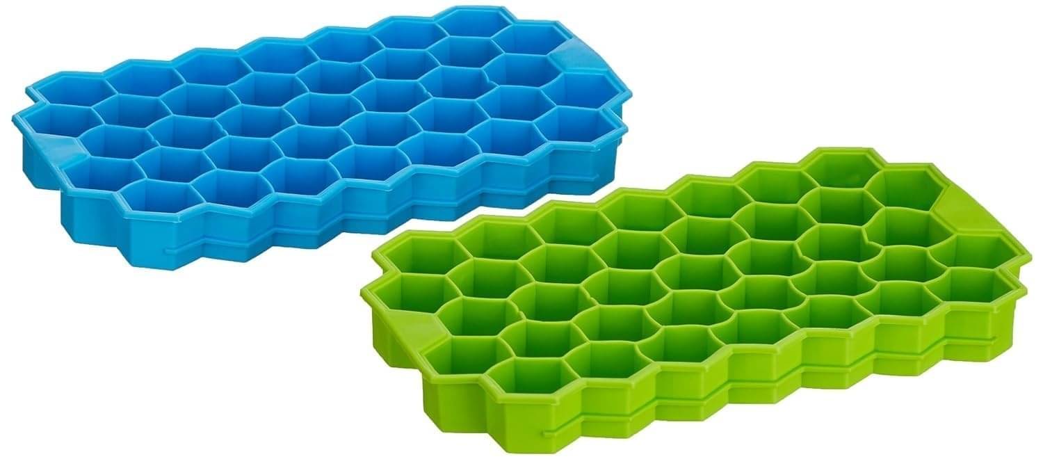 Ice Cube Trays Silicone Ice Cube Molds, Easy-Release and Flexible 37 Ice Trays BPA Free, for Whiskey Cocktail, Stackable and Safe Ice Cube Honeycomb Small Cubes Fridge Bar Soft Tray Ice Cube Trays Silicone Ice Cube Molds, Easy-Release and Flexible 37 Ice Trays BPA Free, for Whiskey Cocktail, Stackable and Safe Ice Cube Honeycomb Small Cubes Fridge Bar Soft Tray