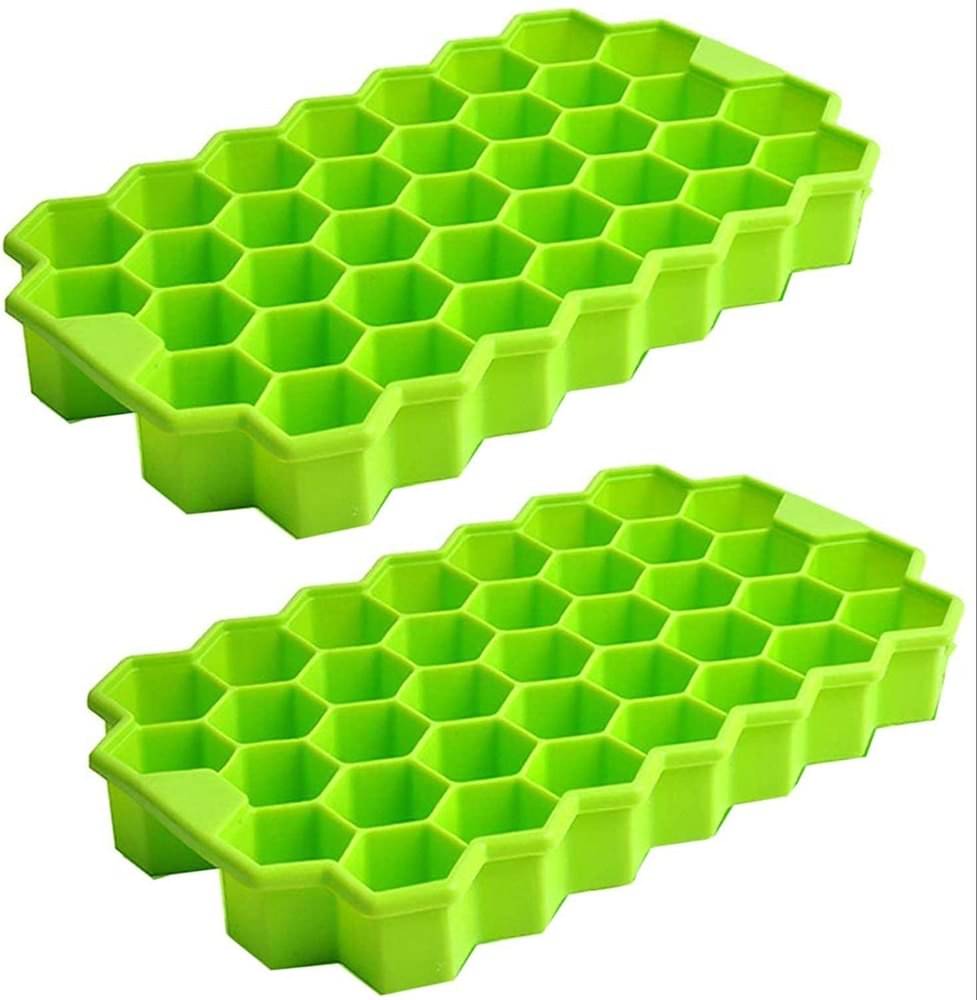Ice Cube Trays Silicone Ice Cube Molds, Easy-Release and Flexible 37 Ice Trays BPA Free, for Whiskey Cocktail, Stackable and Safe Ice Cube Honeycomb Small Cubes Fridge Bar Soft Tray Ice Cube Trays Silicone Ice Cube Molds, Easy-Release and Flexible 37 Ice Trays BPA Free, for Whiskey Cocktail, Stackable and Safe Ice Cube Honeycomb Small Cubes Fridge Bar Soft Tray