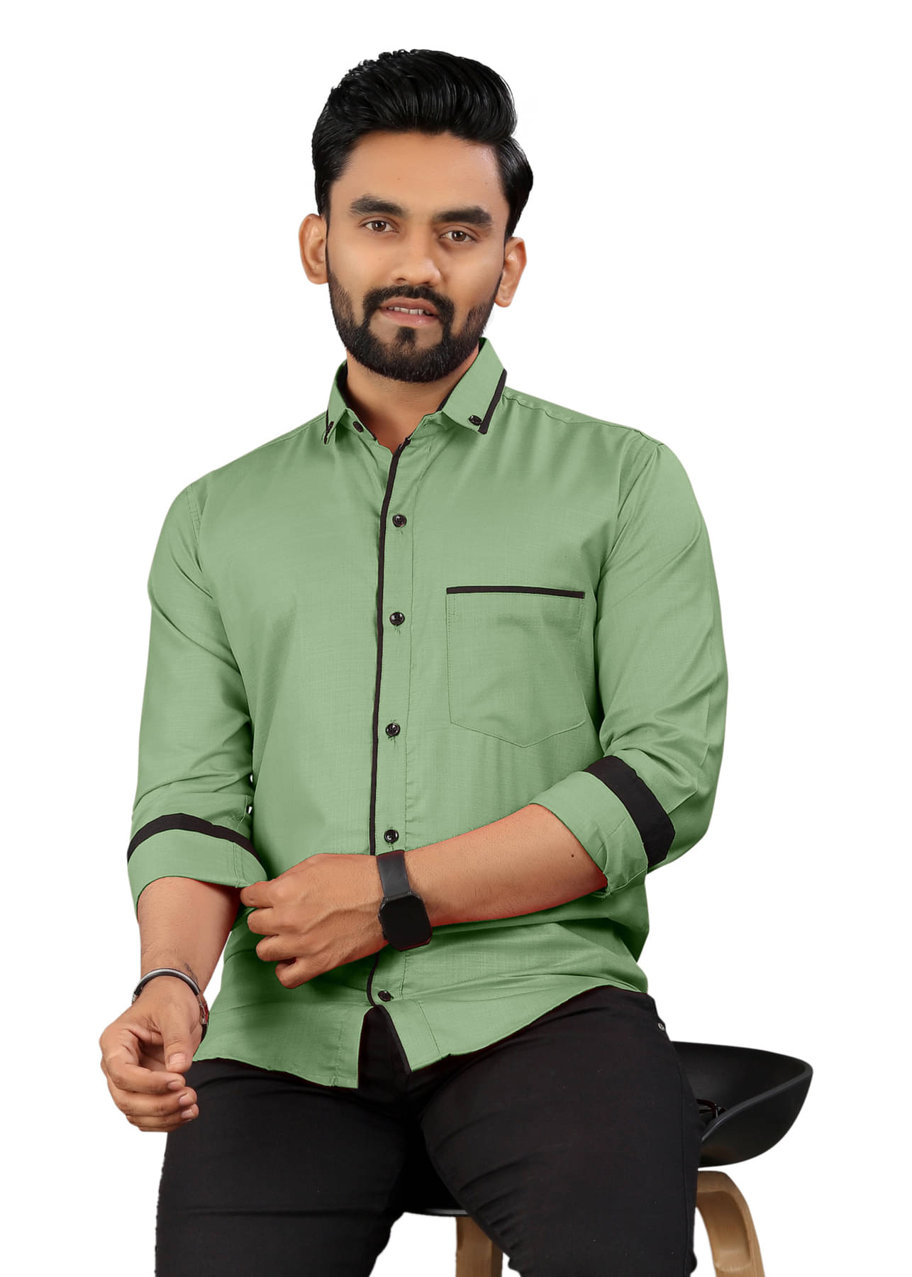 LAXBON Cotton Blend Regular Fit Solids Full Sleeves Men's Casual Shirt - Grey ( Pack of 1 ) LAXBON Cotton Blend Regular Fit Solids Full Sleeves Men's Casual Shirt - Grey ( Pack of 1 )
