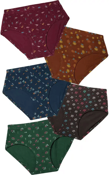     			Louis Craft Cotton Lycra Hipster ( Multicolor13 , Pack of 5 )