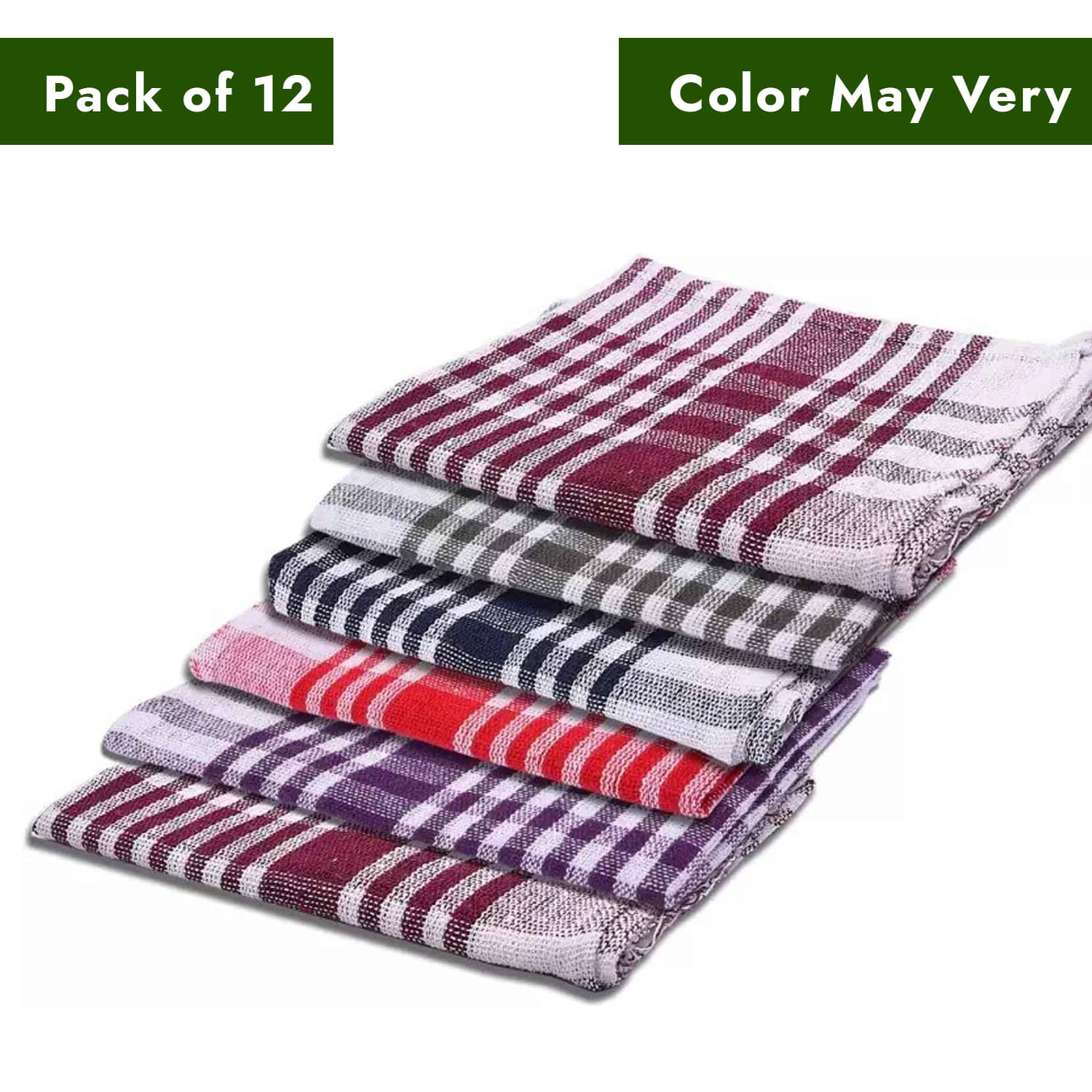     			Luxurivo Home Set of 12 40x40 Cotton Kitchen Towel