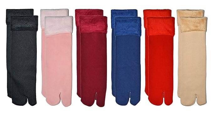     			MITSURU Pack of 6 Women's Velvet Ankle Length Socks ( Multicolor )