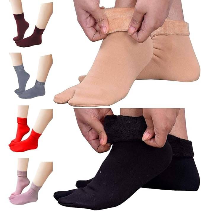     			MITSURU Pack of 6 Women's Velvet Ankle Length Socks ( Multicolor )