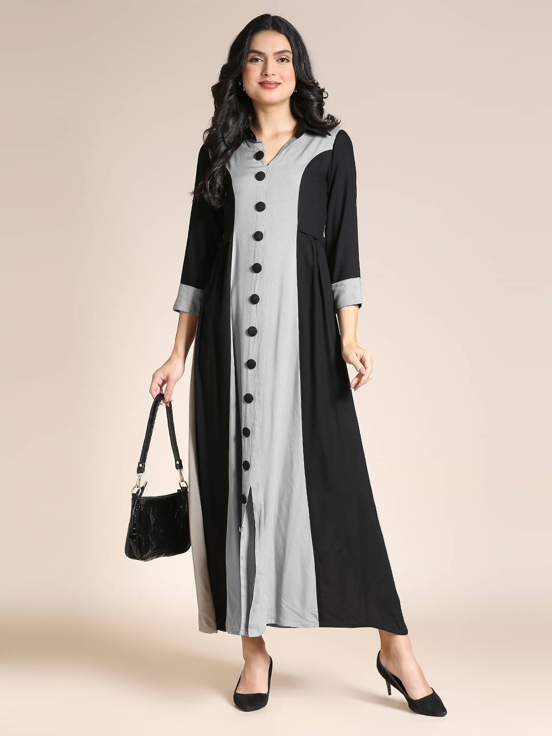     			Madhuram Women Rayon Solid A-line Kurti ( Grey )