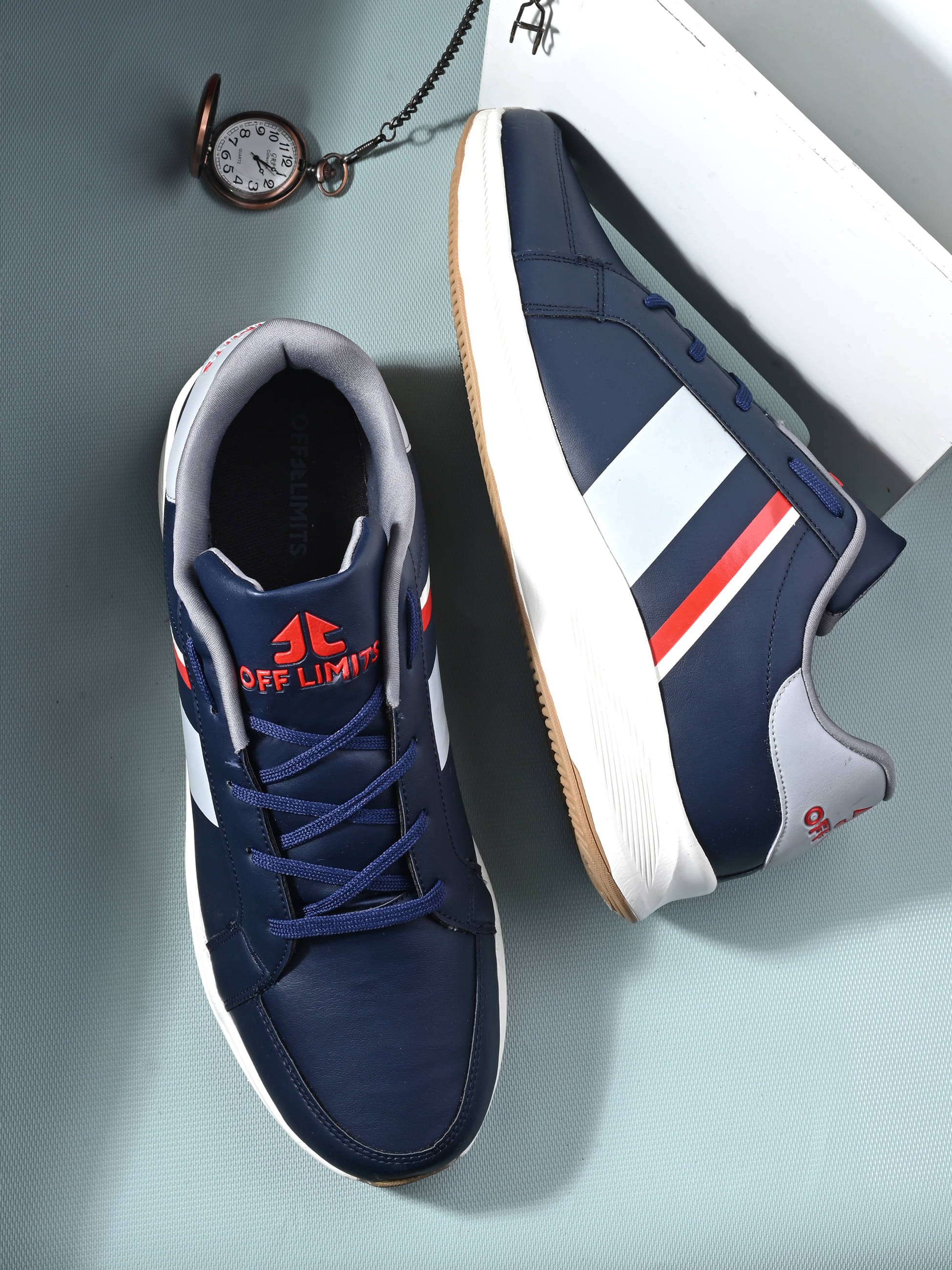     			OFF LIMITS BISTRO B&T Navy Men's Sneakers