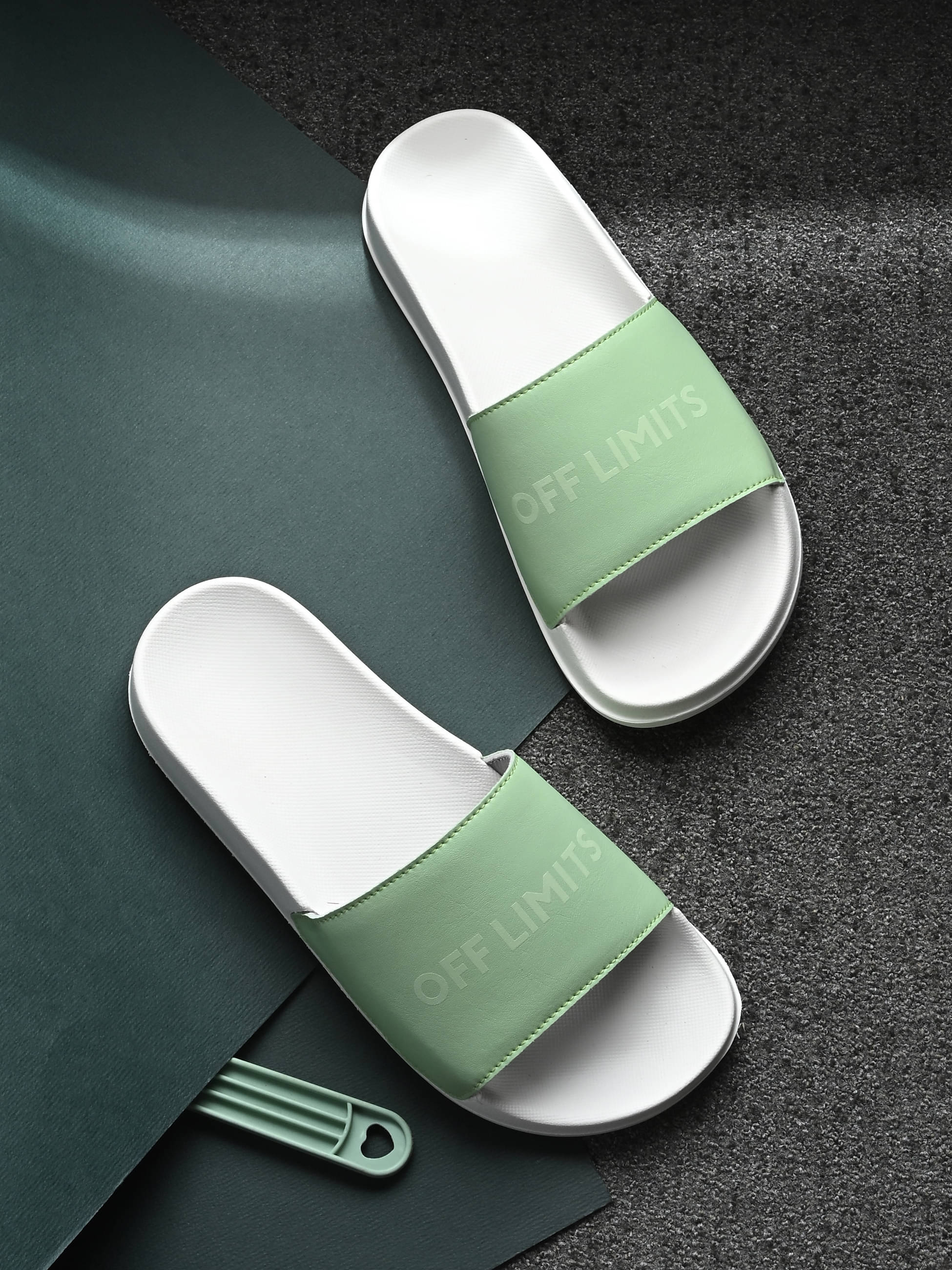     			OFF LIMITS Green Women's Slide