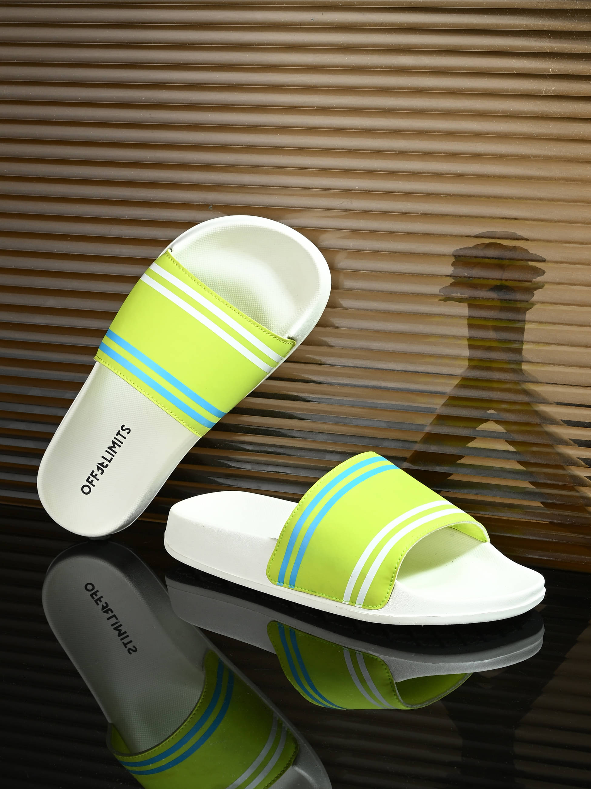     			OFF LIMITS Lime Green Women's Slide