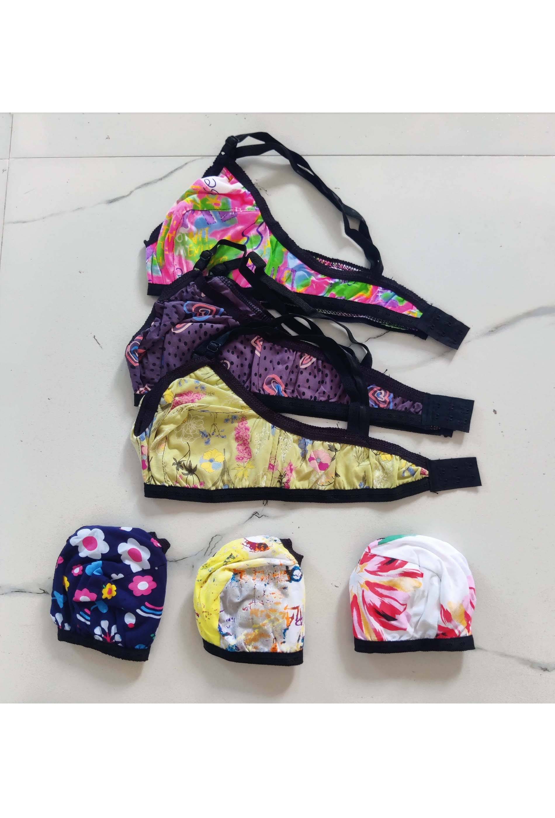PERFECT SECRET Pack of 6 Cotton Non Padded Everyday Bra For Women ( Multicolor ) PERFECT SECRET Pack of 6 Cotton Non Padded Everyday Bra For Women ( Multicolor )