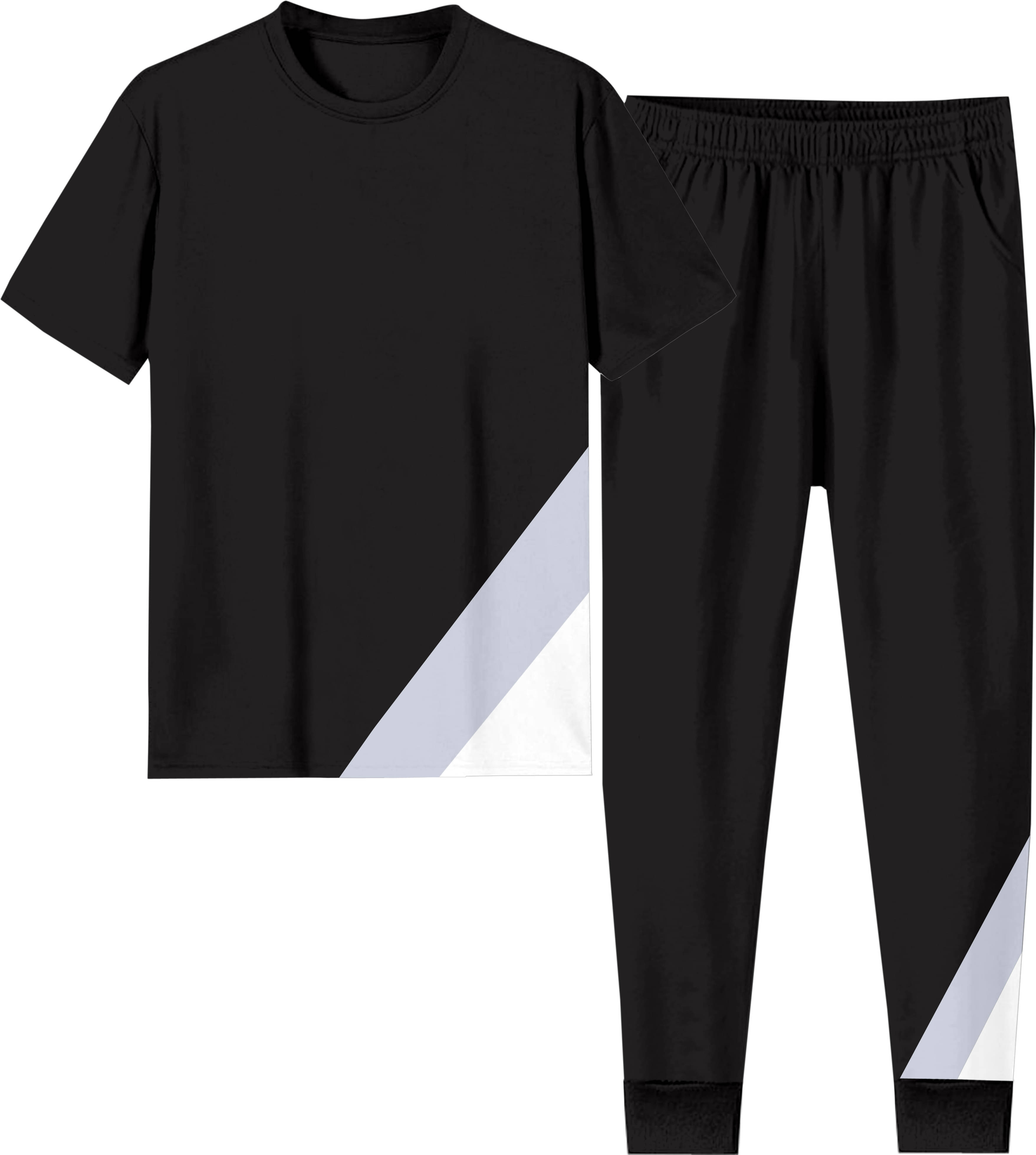    			RABBY Black Polyester Blend Regular Fit Men's Tracksuit ( Pack of 1 )