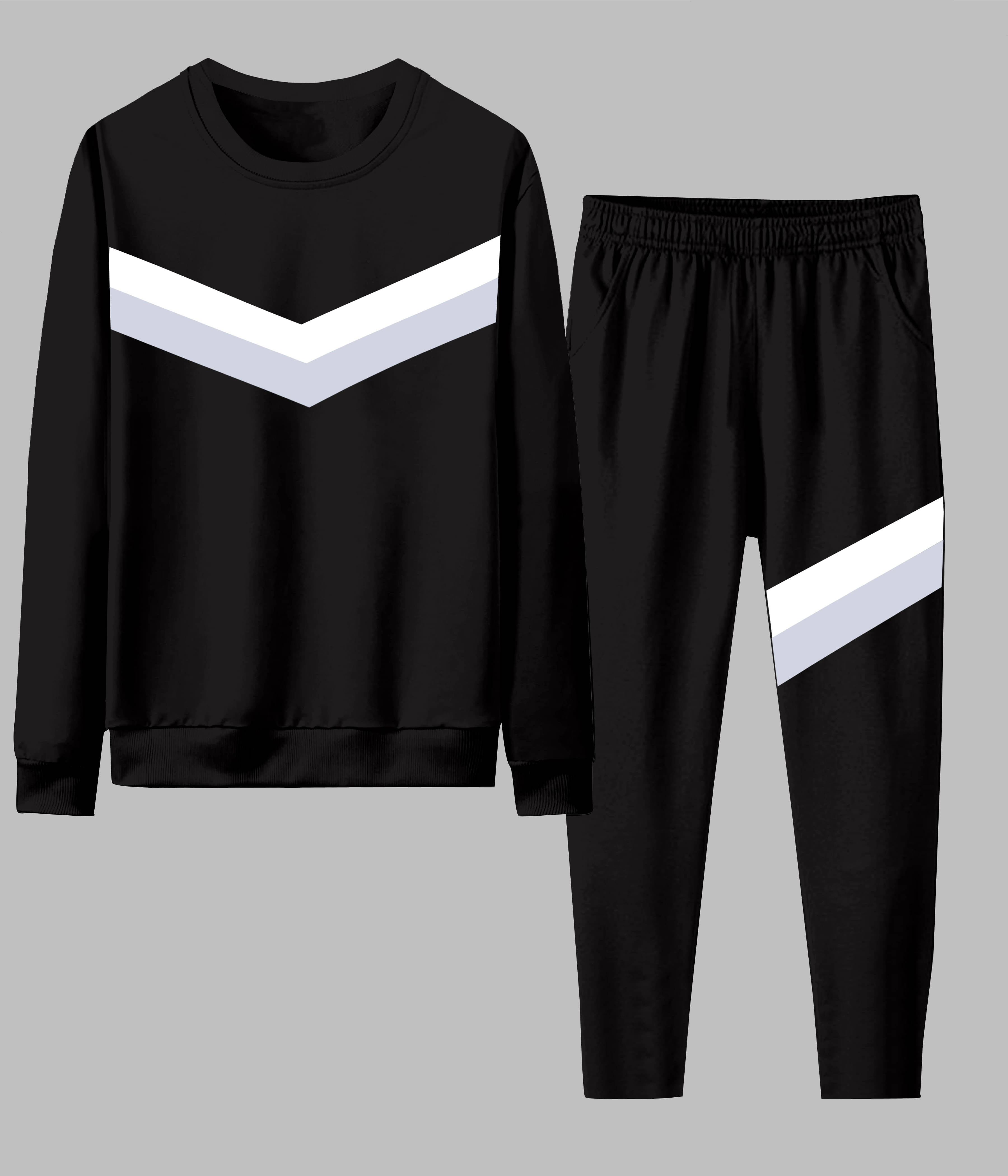 RABBY Black Polyester Blend Regular Fit Men's Tracksuit ( Pack of 1 )     			RABBY Black Polyester Blend Regular Fit Men's Tracksuit ( Pack of 1 )