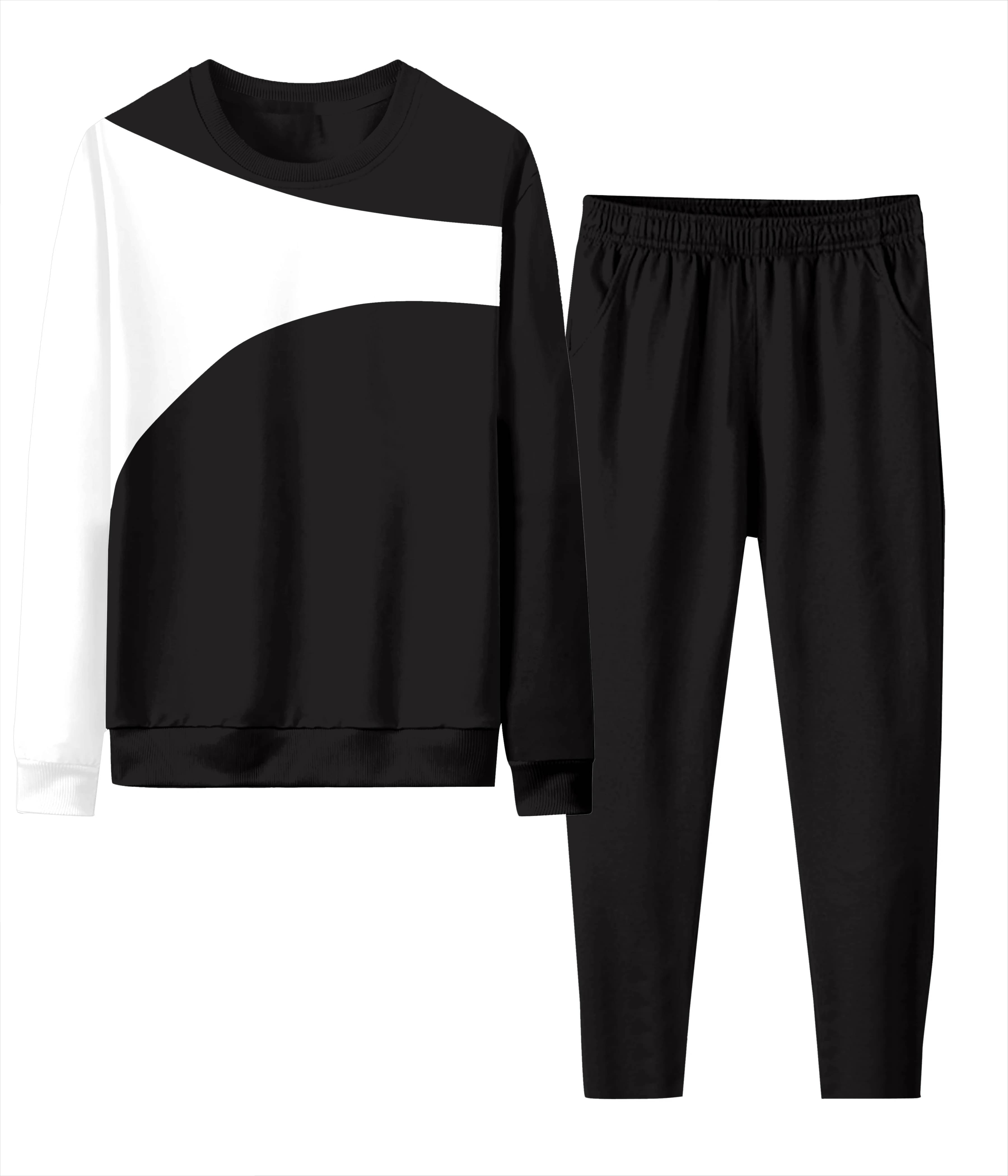 RABBY Black Polyester Blend Regular Fit Men's Tracksuit ( Pack of 1 )     			RABBY Black Polyester Blend Regular Fit Men's Tracksuit ( Pack of 1 )