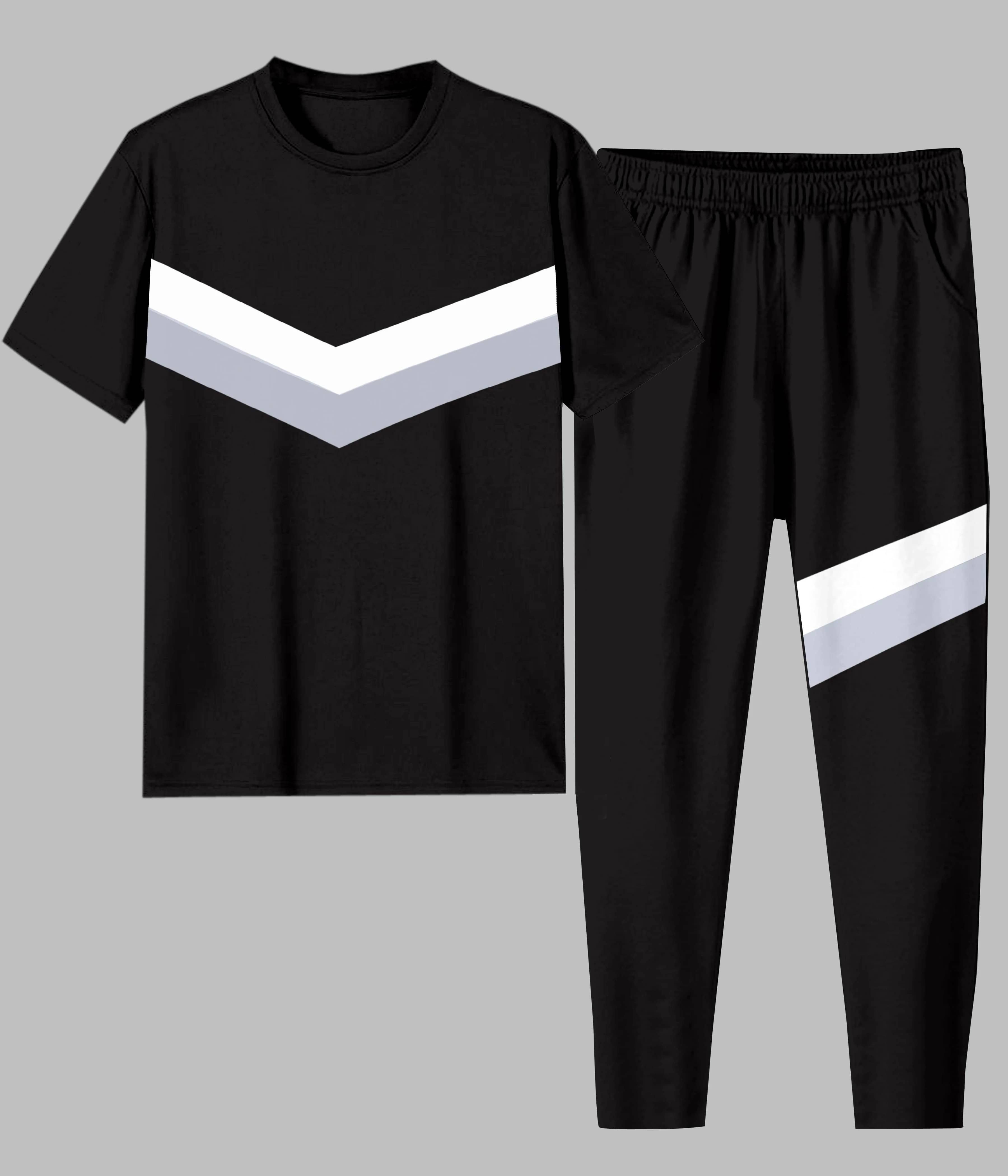 RABBY Black Polyester Blend Regular Fit Men's Tracksuit ( Pack of 1 )     			RABBY Black Polyester Blend Regular Fit Men's Tracksuit ( Pack of 1 )