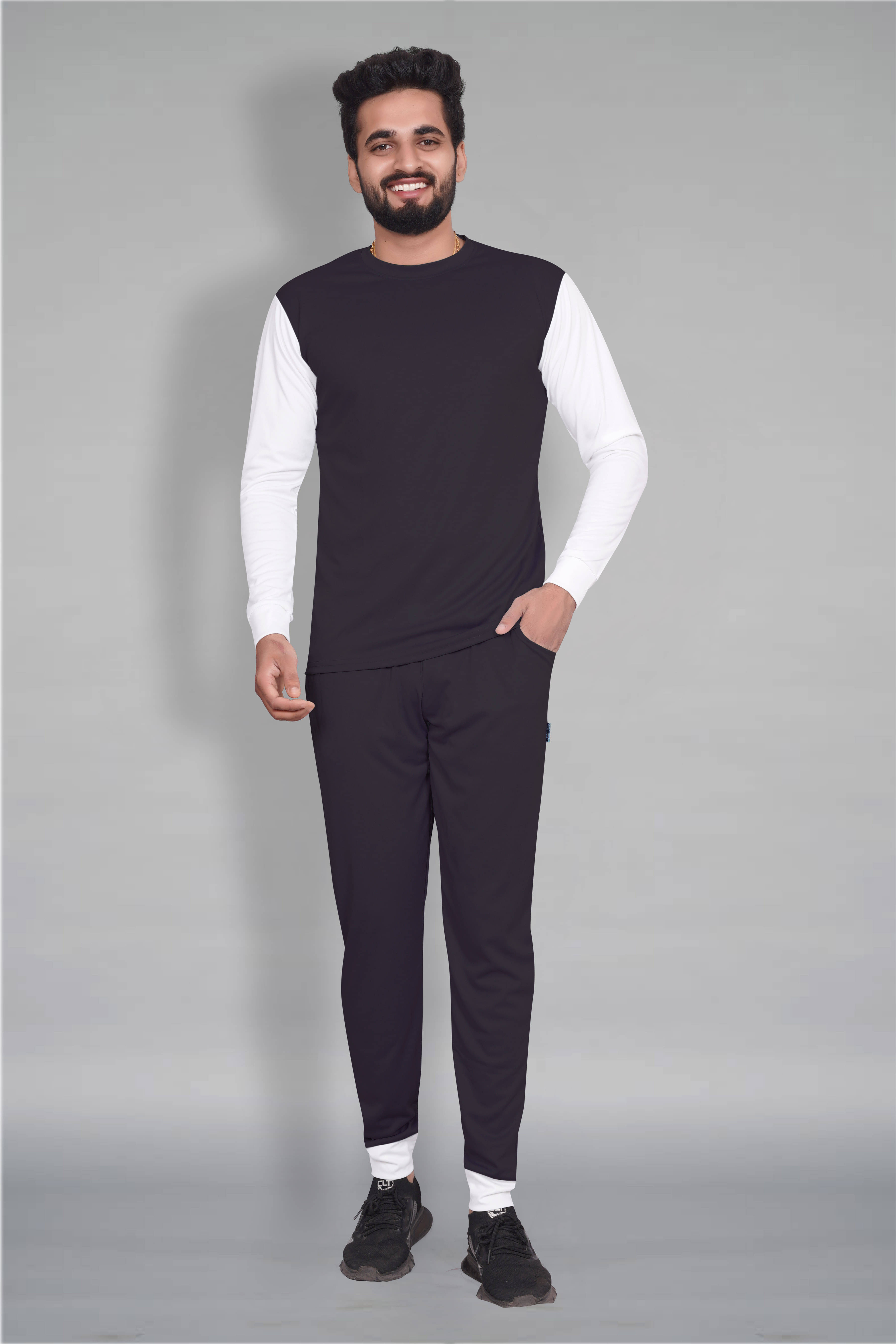 RABBY Black Polyester Regular Fit Men's Tracksuit ( Pack of 1 ) RABBY Black Polyester Regular Fit Men's Tracksuit ( Pack of 1 )