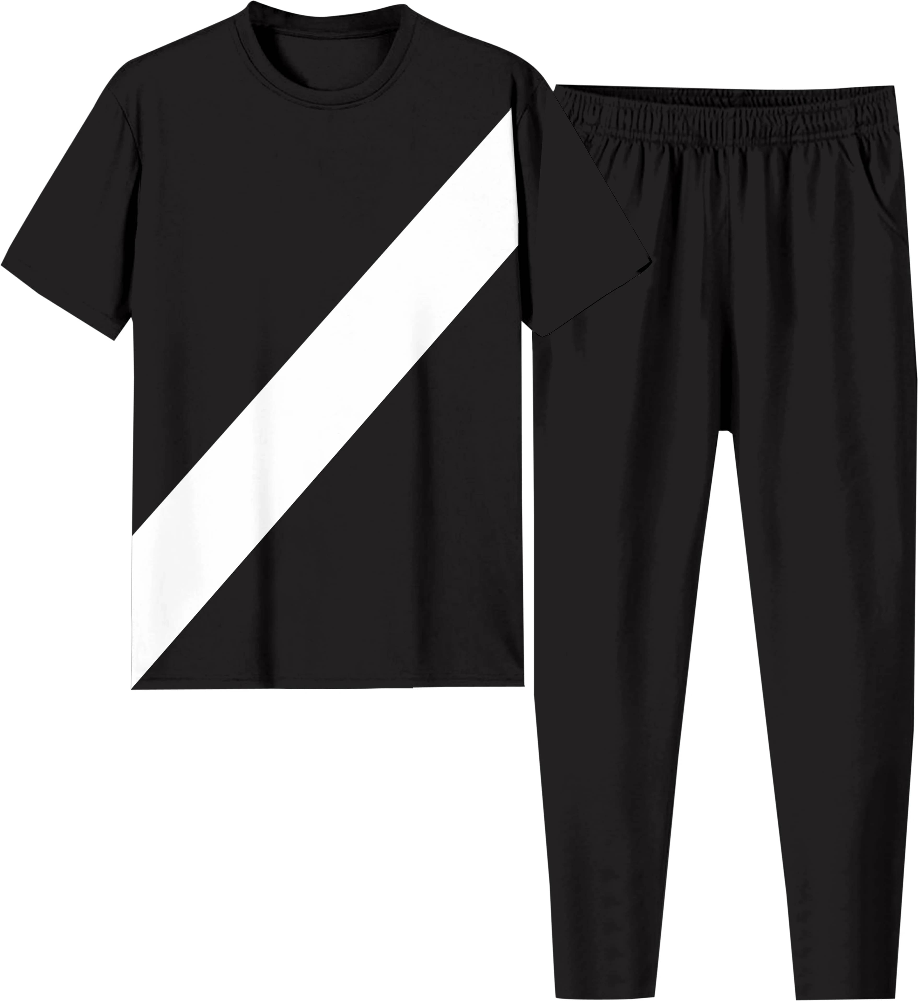     			RABBY Black Polyester Regular Fit Men's Tracksuit ( Pack of 1 )
