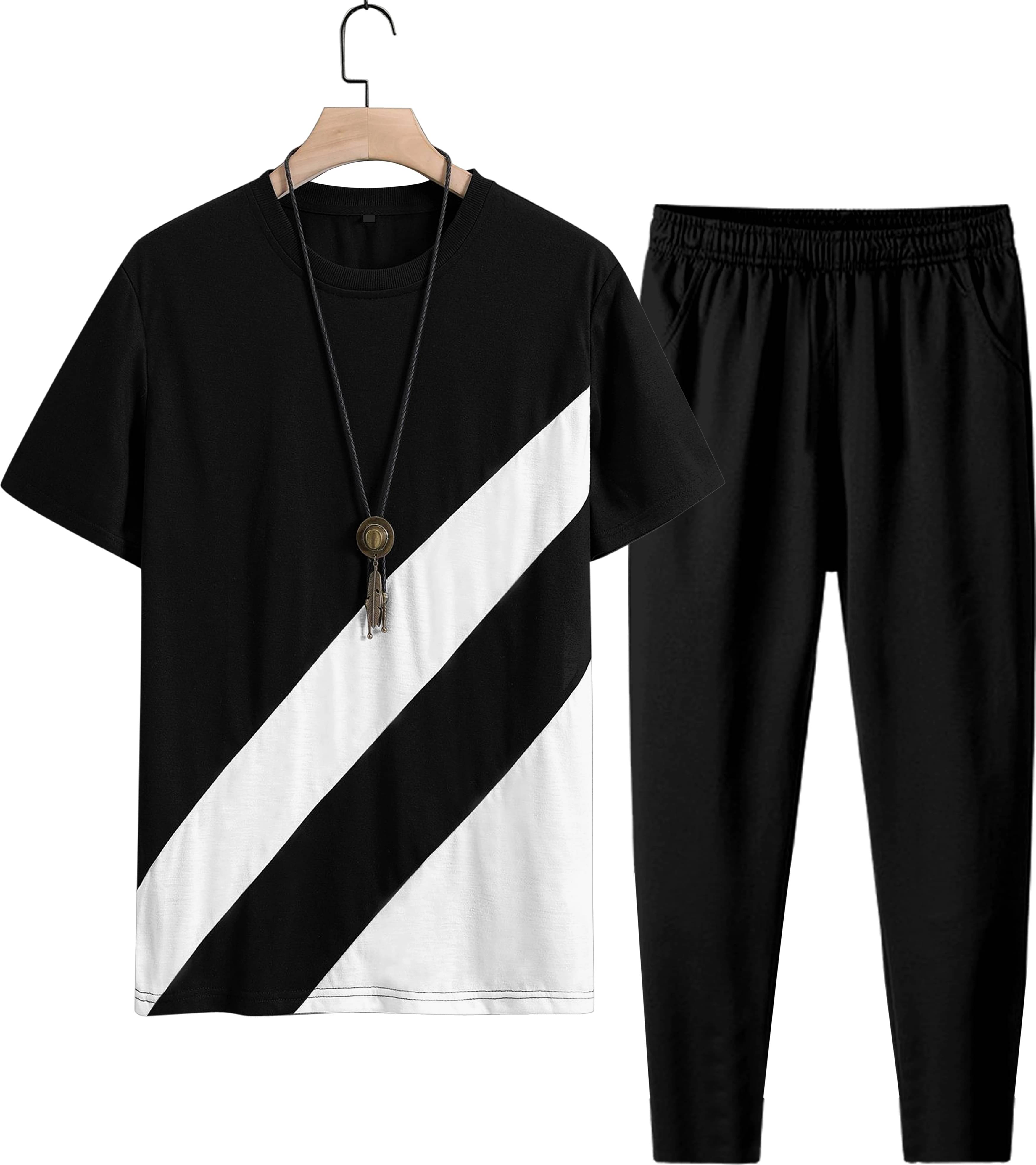     			RABBY Black Polyester Regular Fit Men's Tracksuit ( Pack of 1 )