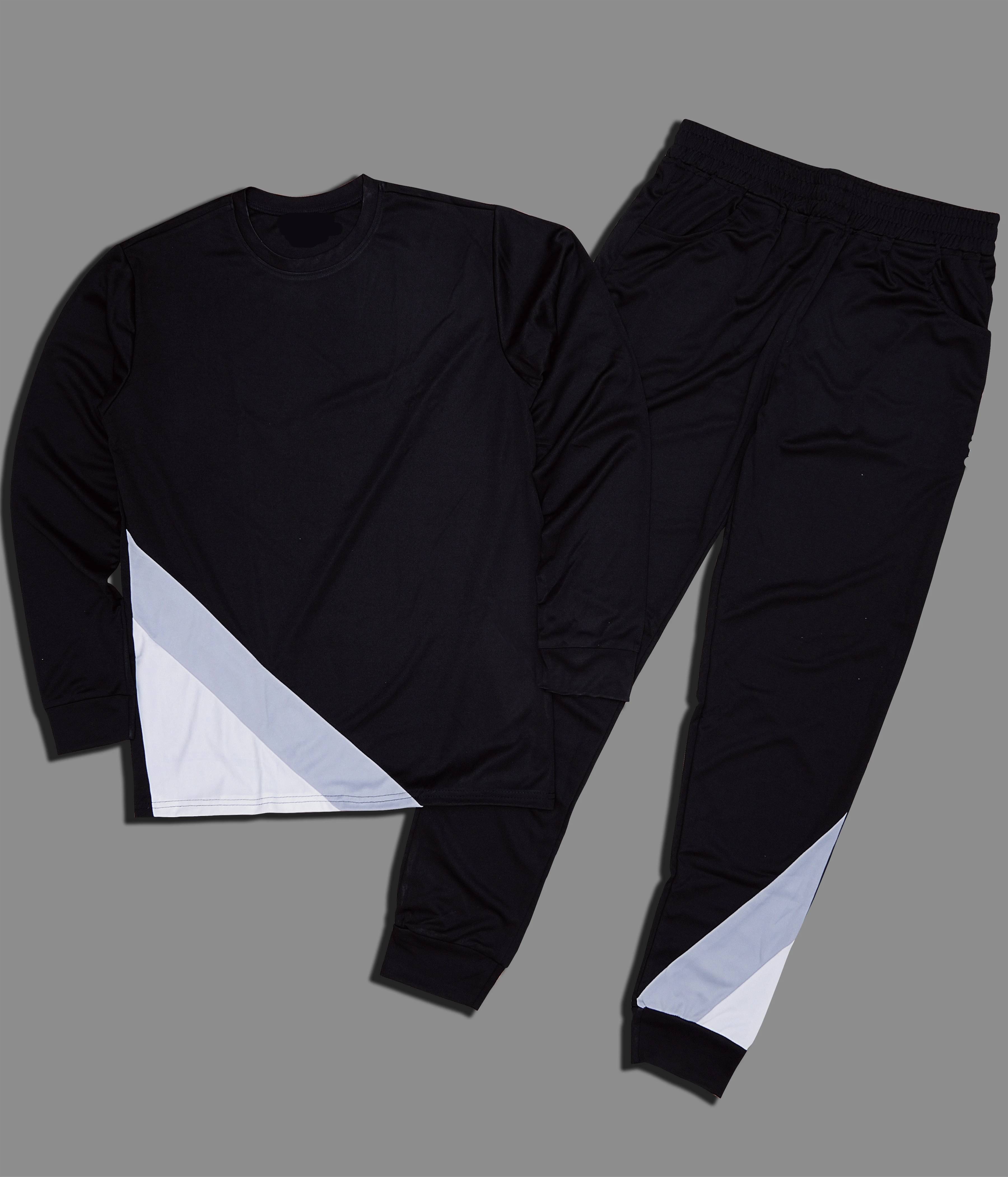 RABBY Black Polyester Regular Fit Men's Tracksuit ( Pack of 1 ) RABBY Black Polyester Regular Fit Men's Tracksuit ( Pack of 1 )