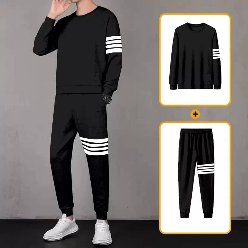 RABBY Black Polyester Regular Fit Men's Tracksuit ( Pack of 1 ) RABBY Black Polyester Regular Fit Men's Tracksuit ( Pack of 1 )