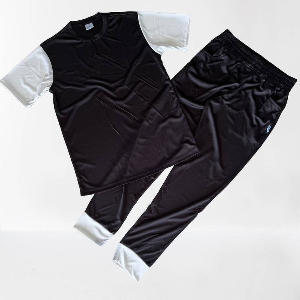     			RABBY Black Polyester Regular Fit Men's Tracksuit ( Pack of 1 )