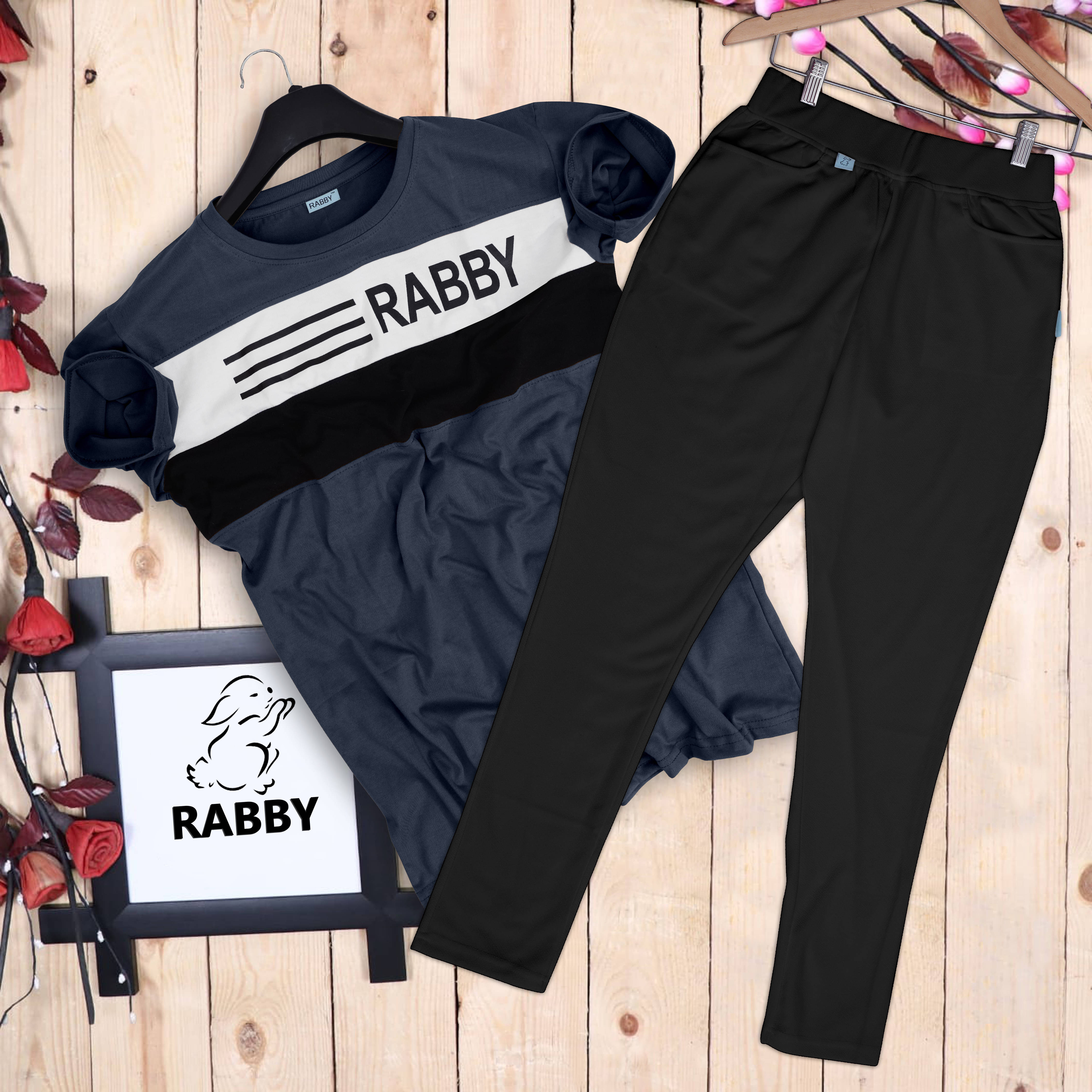     			RABBY Blue Polyester Regular Fit Men's Tracksuit ( Pack of 1 )