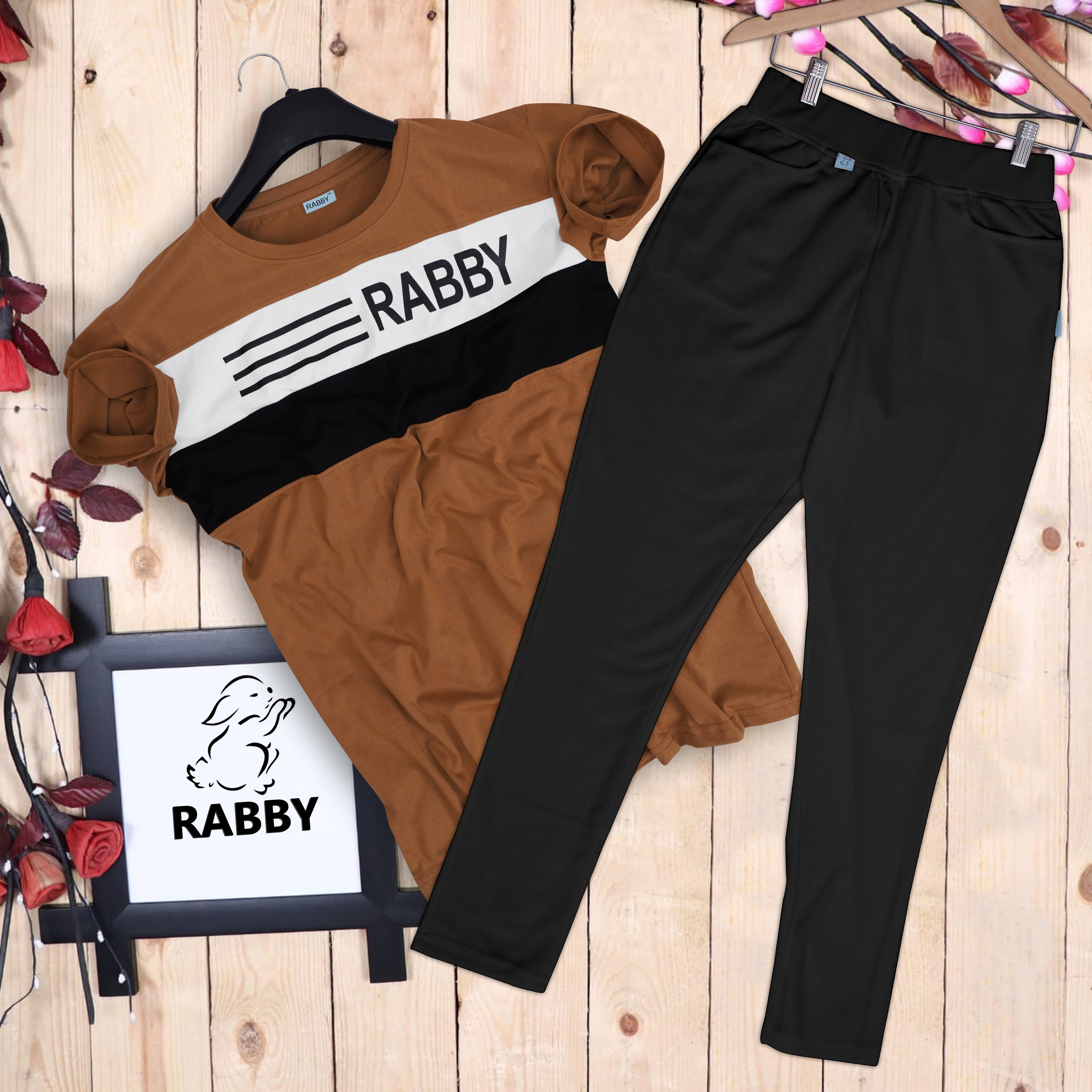     			RABBY Brown Polyester Regular Fit Men's Tracksuit ( Pack of 1 )
