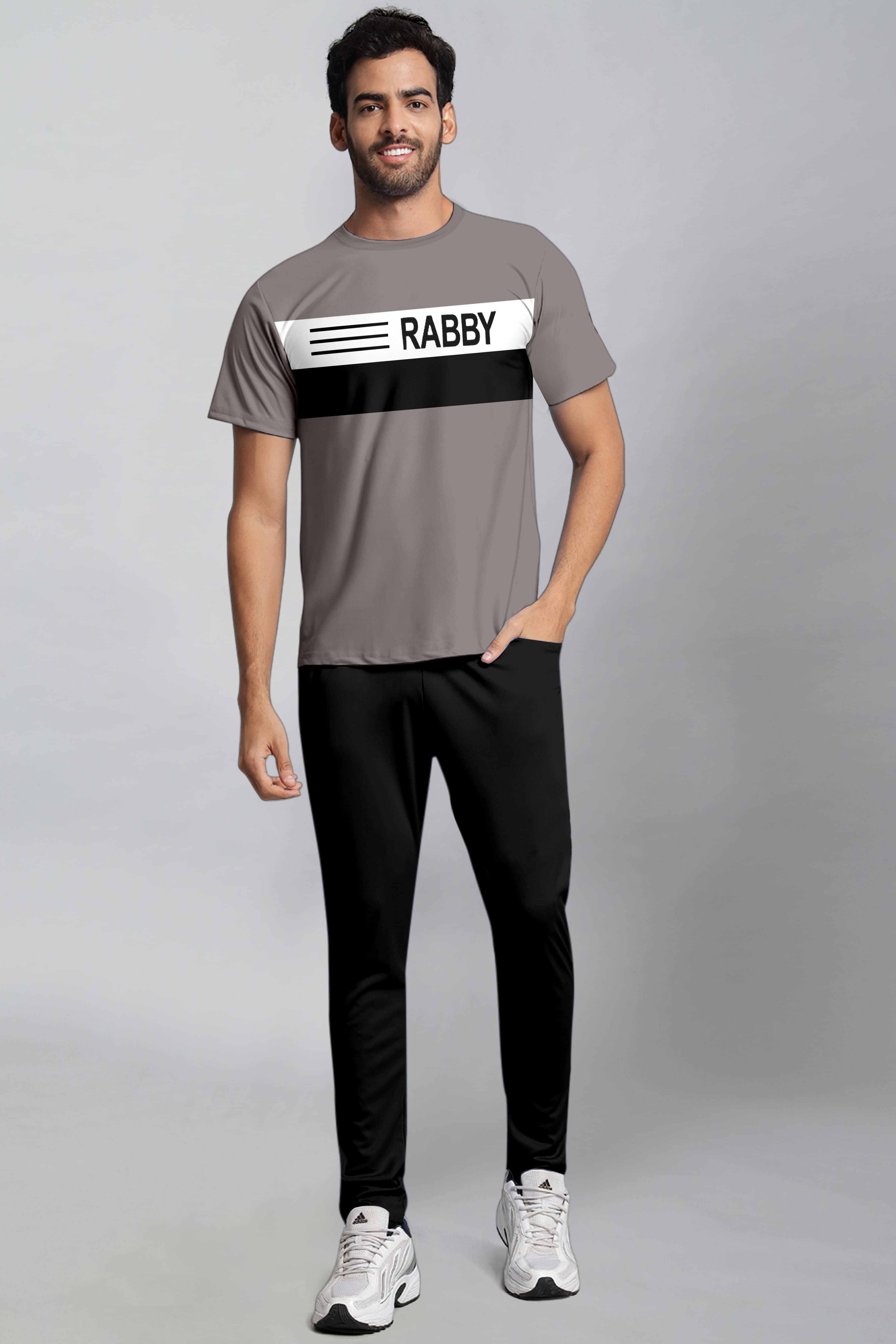RABBY Grey Polyester Blend Regular Fit Men's Tracksuit ( Pack of 1 ) RABBY Grey Polyester Blend Regular Fit Men's Tracksuit ( Pack of 1 )