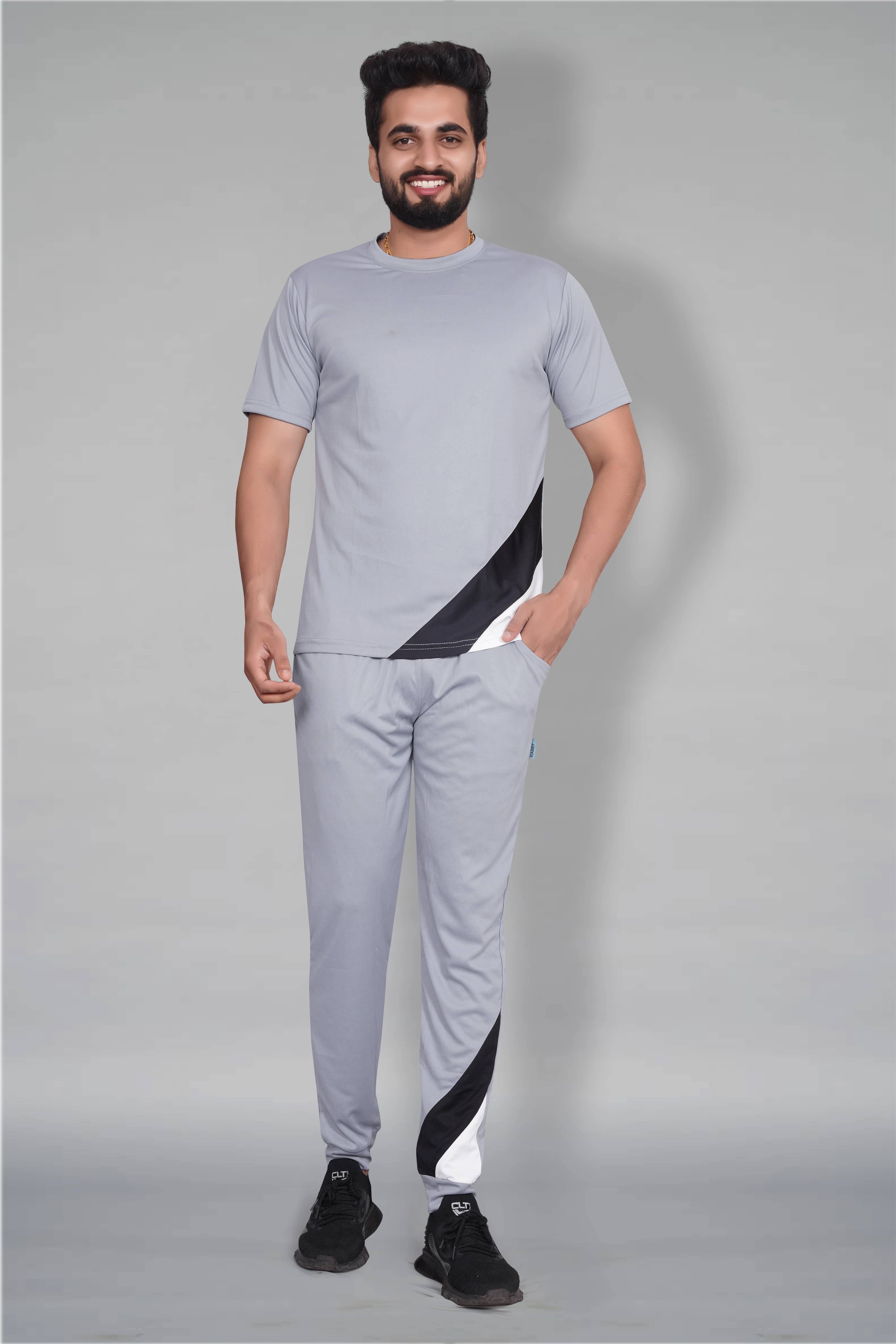 RABBY Grey Polyester Regular Fit Men's Tracksuit ( Pack of 1 ) RABBY Grey Polyester Regular Fit Men's Tracksuit ( Pack of 1 )