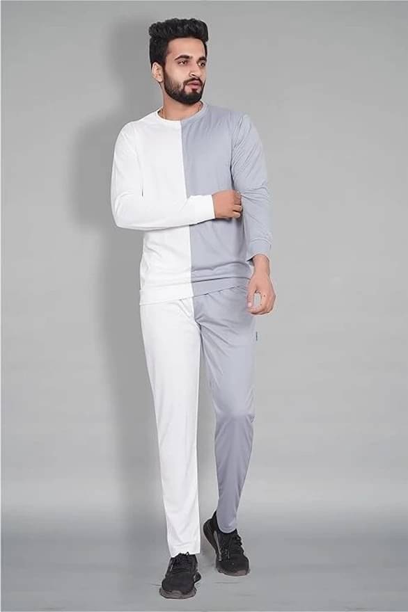 RABBY Grey Polyester Regular Fit Men's Tracksuit ( Pack of 1 )     			RABBY Grey Polyester Regular Fit Men's Tracksuit ( Pack of 1 )