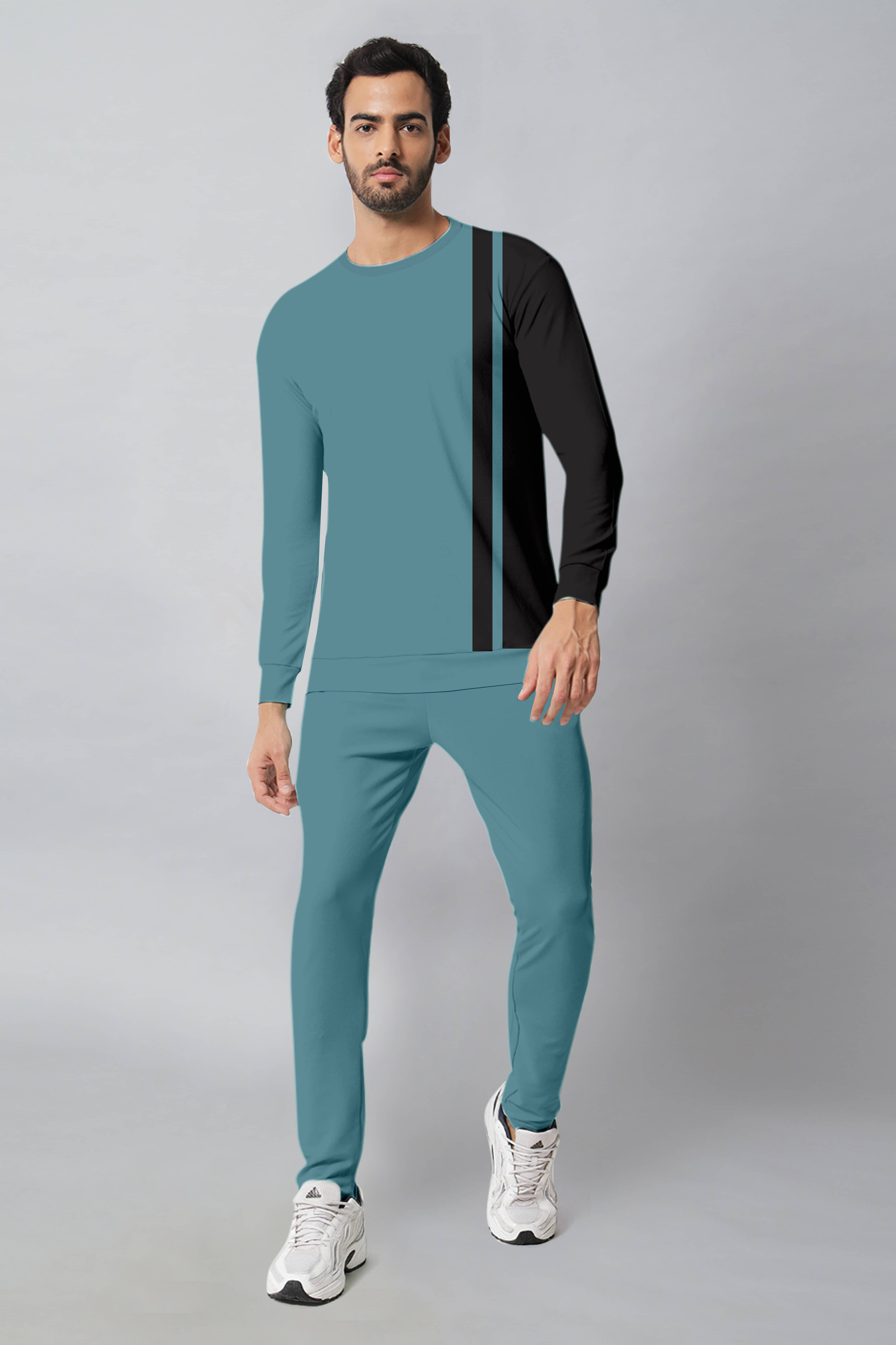 RABBY Light Blue Polyester Regular Fit Men's Tracksuit ( Pack of 1 )     			RABBY Light Blue Polyester Regular Fit Men's Tracksuit ( Pack of 1 )