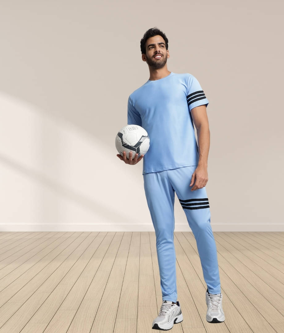 RABBY Light Blue Polyester Regular Fit Men's Tracksuit ( Pack of 1 ) RABBY Light Blue Polyester Regular Fit Men's Tracksuit ( Pack of 1 )