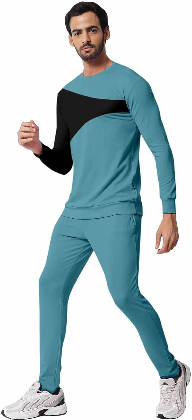     			RABBY Light Green Polyester Blend Regular Fit Men's Tracksuit ( Pack of 1 )