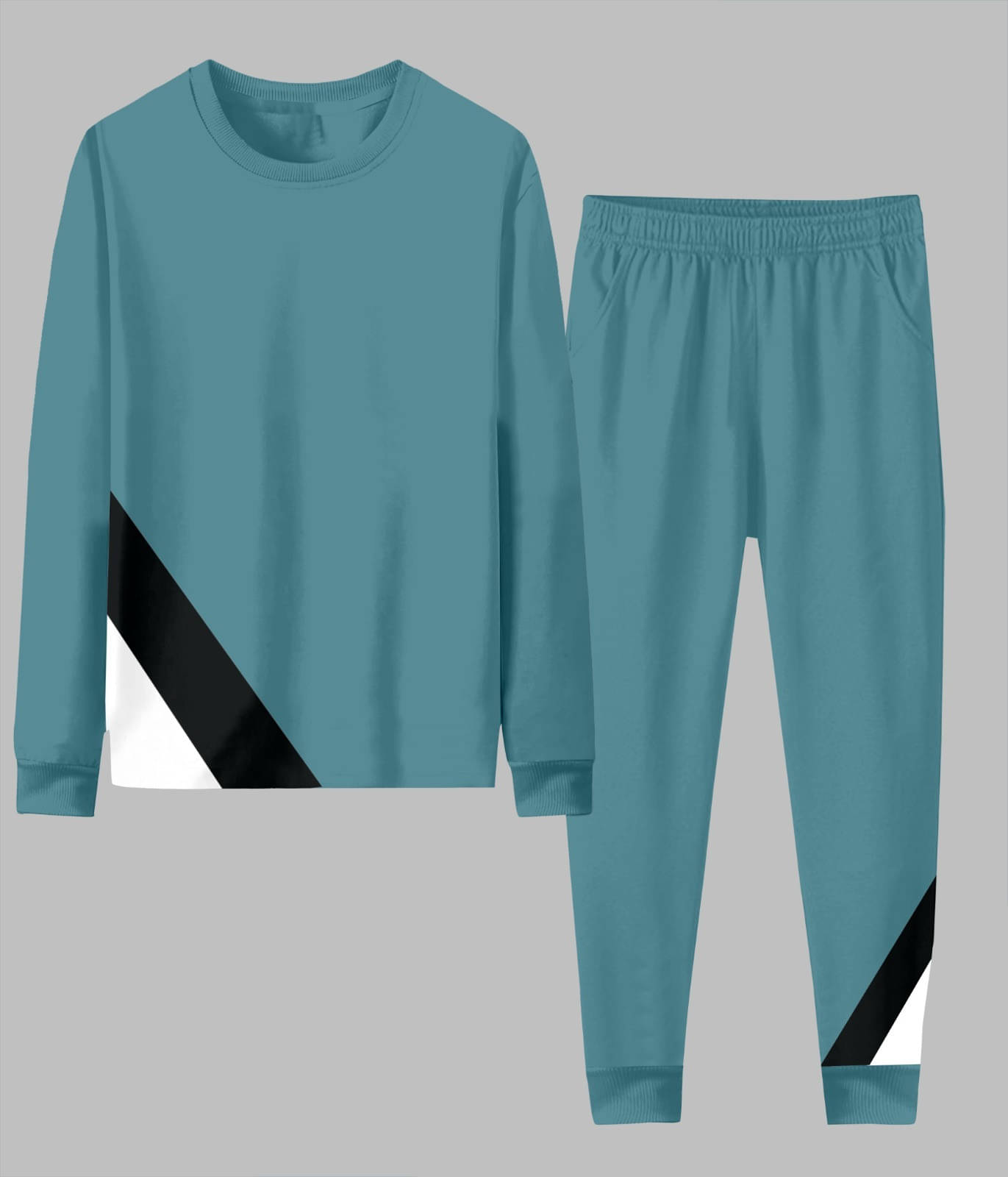     			RABBY Light Green Polyester Blend Regular Fit Men's Tracksuit ( Pack of 1 )