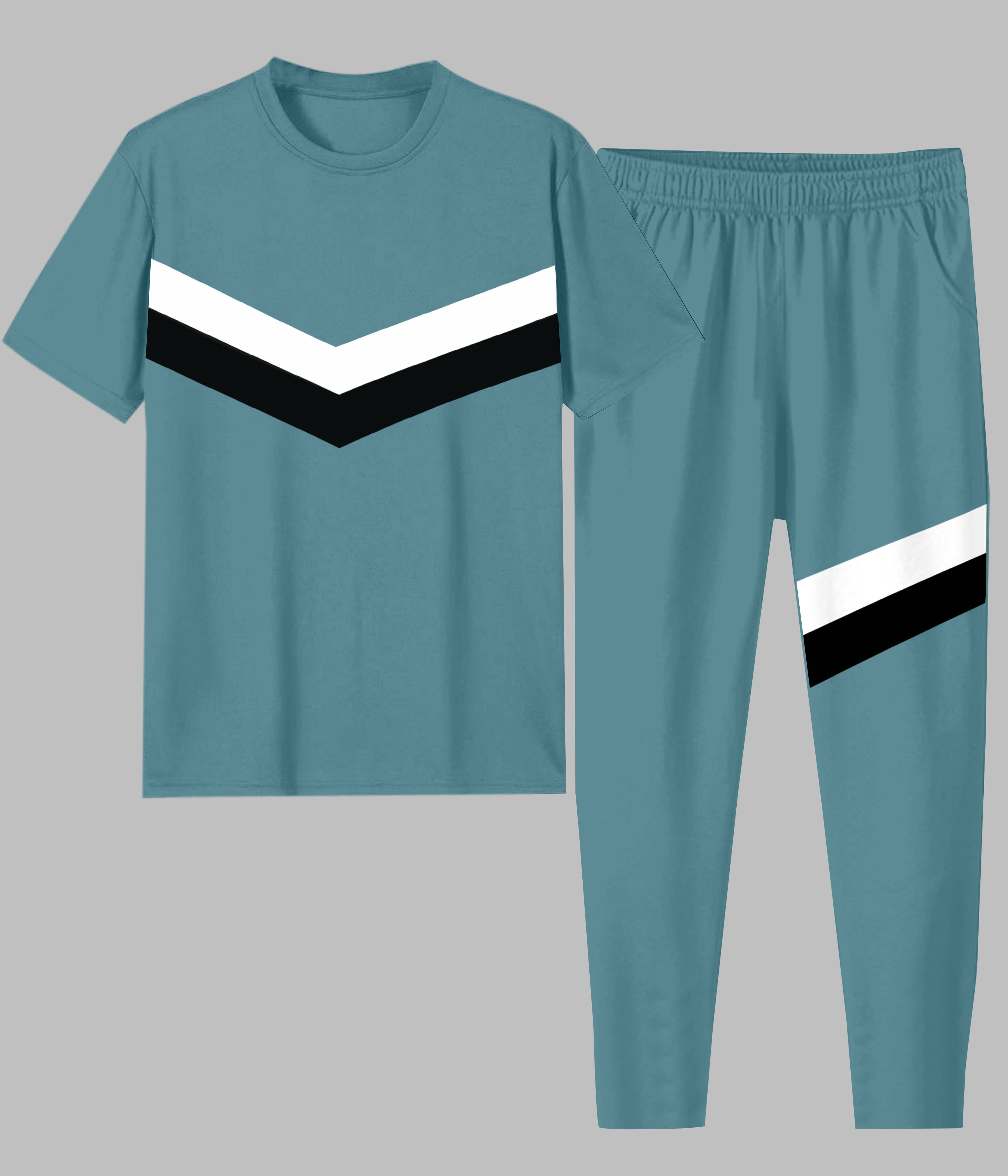     			RABBY Light Green Polyester Blend Regular Fit Men's Tracksuit ( Pack of 1 )