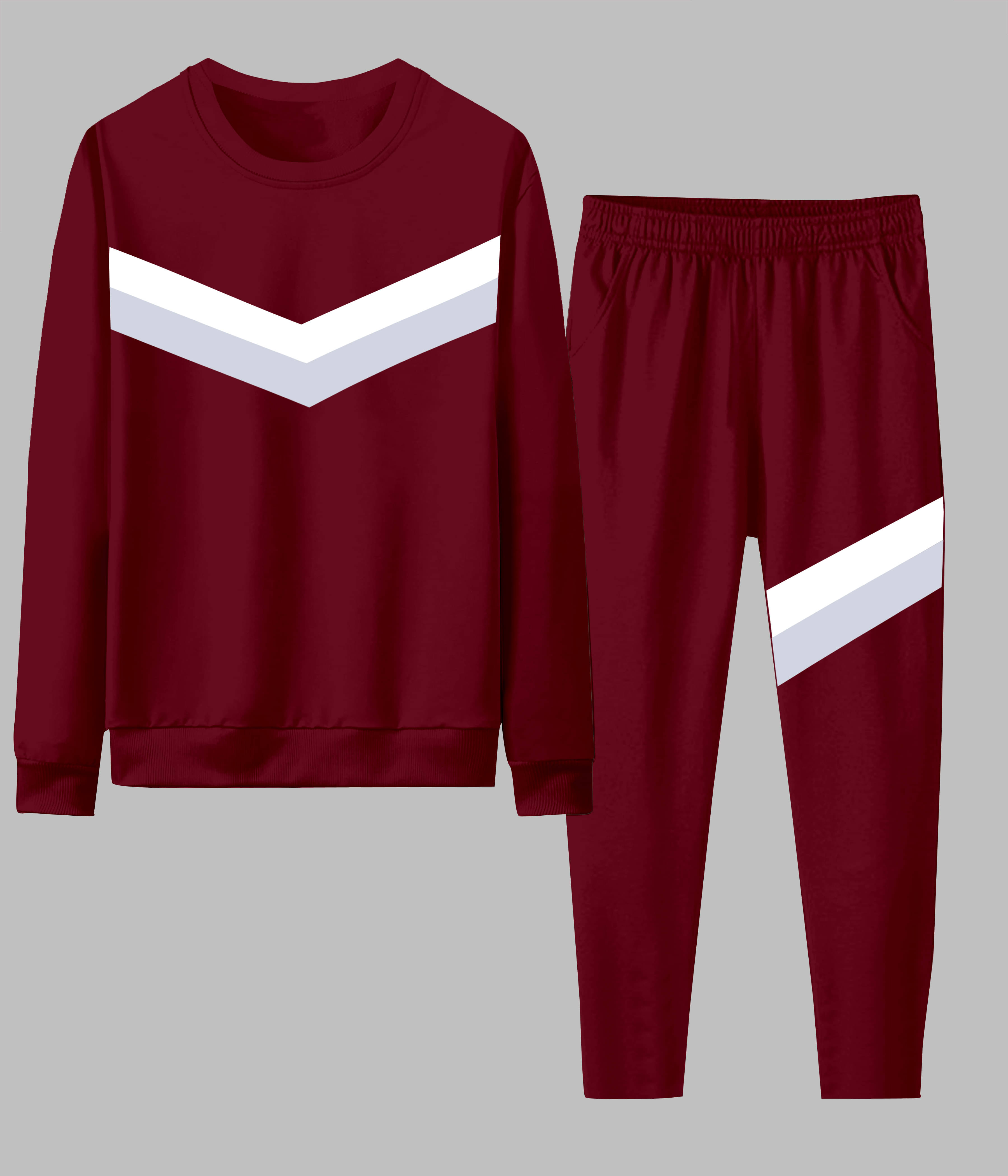     			RABBY Maroon Polyester Blend Regular Fit Men's Tracksuit ( Pack of 1 )