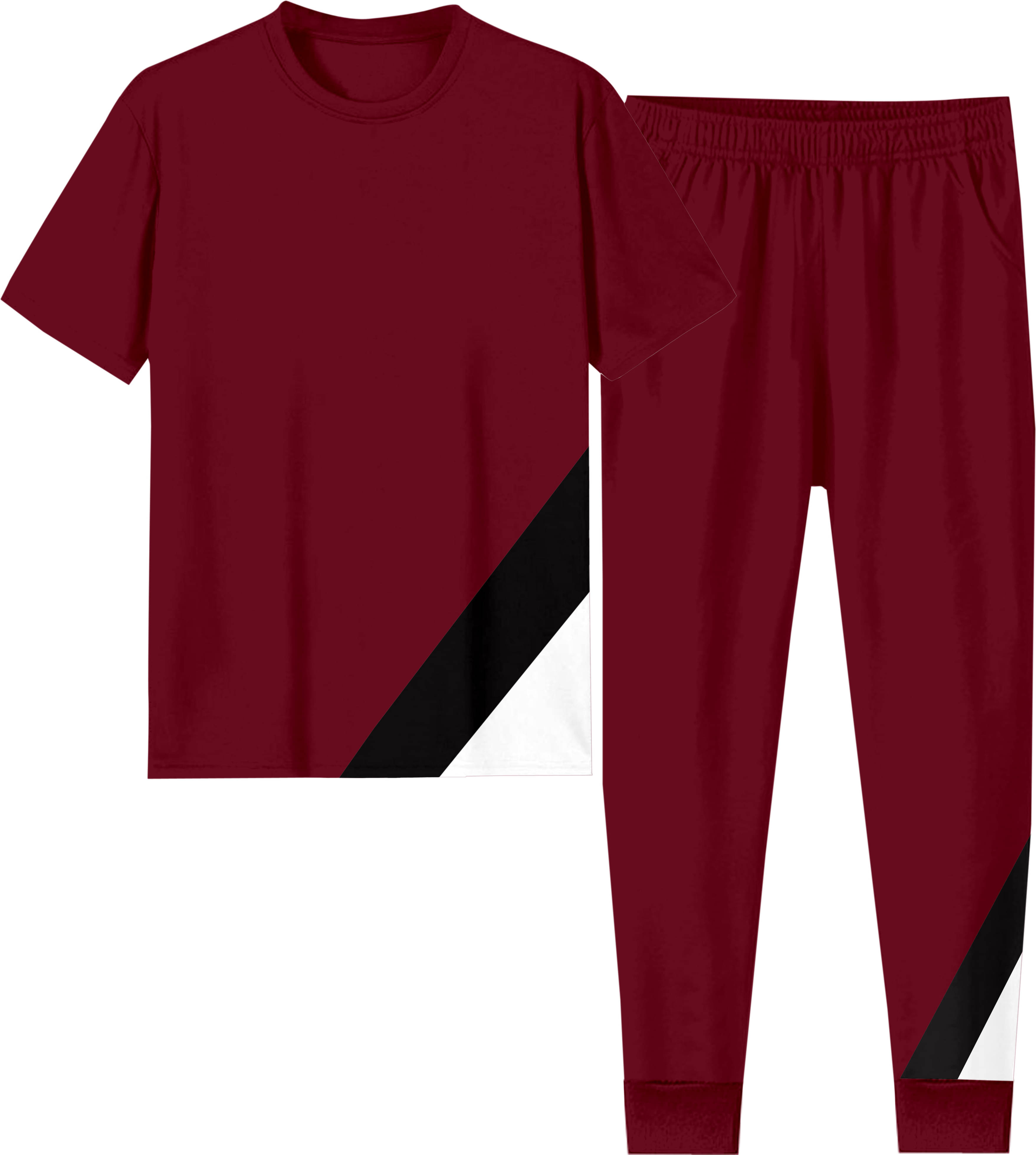     			RABBY Maroon Polyester Blend Regular Fit Men's Tracksuit ( Pack of 1 )