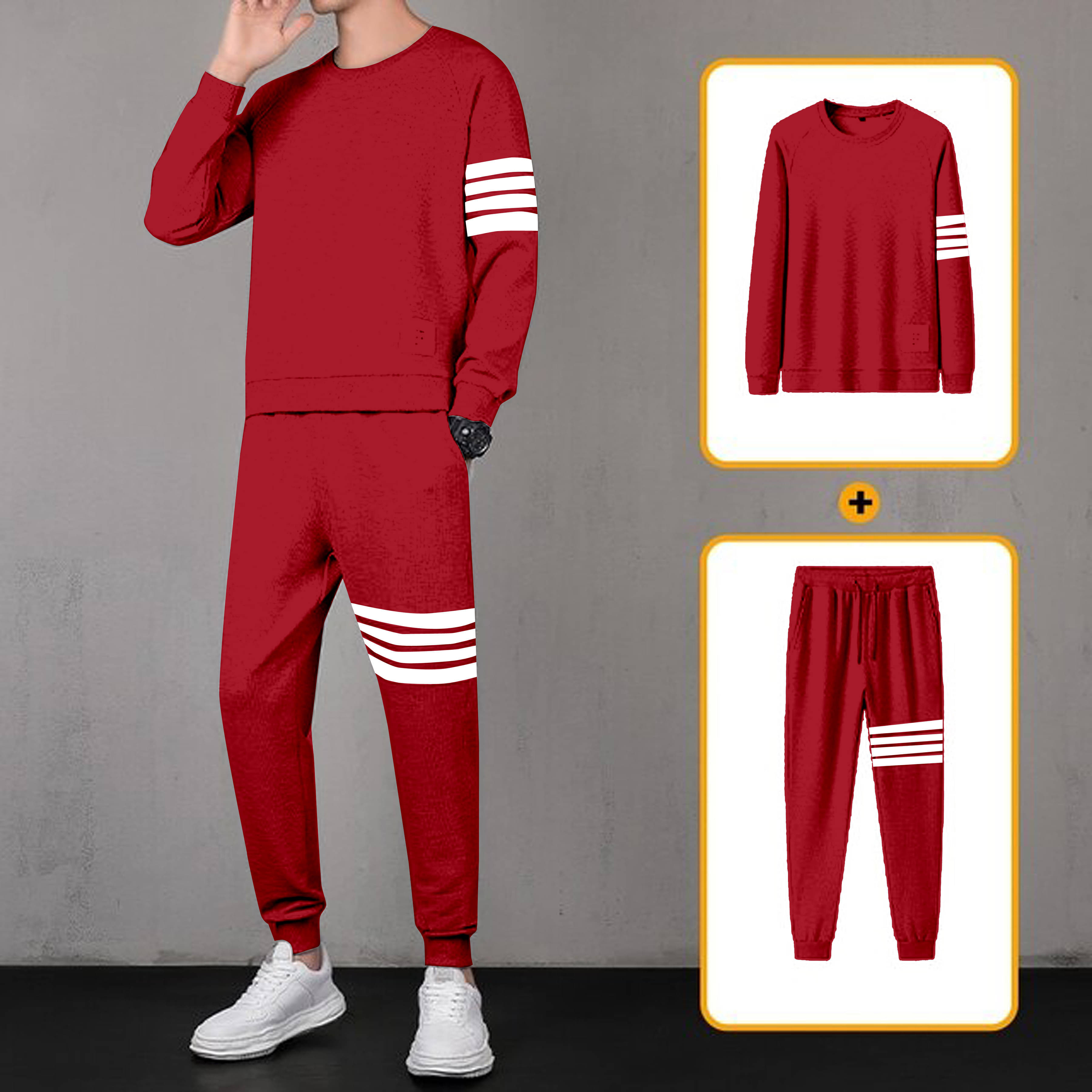 RABBY Maroon Polyester Regular Fit Men's Tracksuit ( Pack of 1 ) RABBY Maroon Polyester Regular Fit Men's Tracksuit ( Pack of 1 )